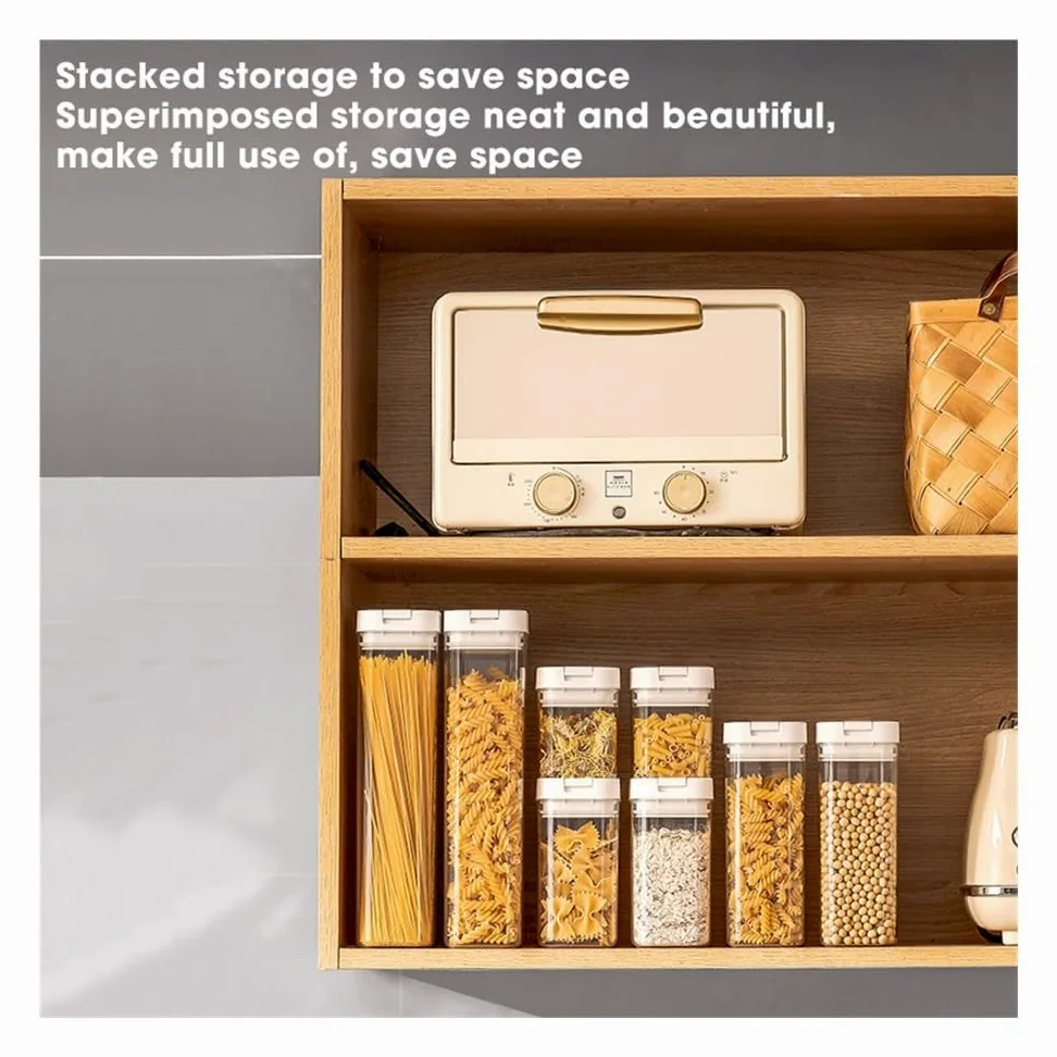 Contenitore ermetico per alimenti da cucina, materiali per uso alimentare, per frigorifero, spaghetti, lattine sigillate trasparenti, contenitore per latte in polvere e pasta (1800 ml)
