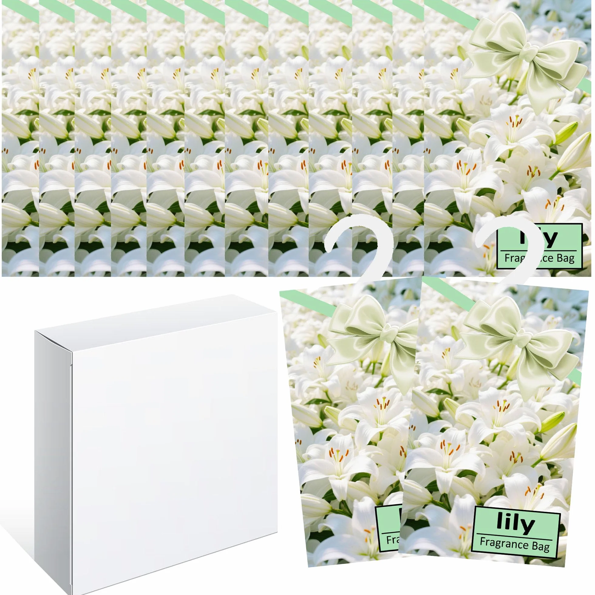 14pcs Profumatori Armadio e Cassetti, Profumatore Auto, Profuma Armadio Vestiti, Profumo Aromi Sacchetti Lavanda Profumati per Armadio Cassetti Armadietti, Scarpiera Deodorante Armadio (Giglio)