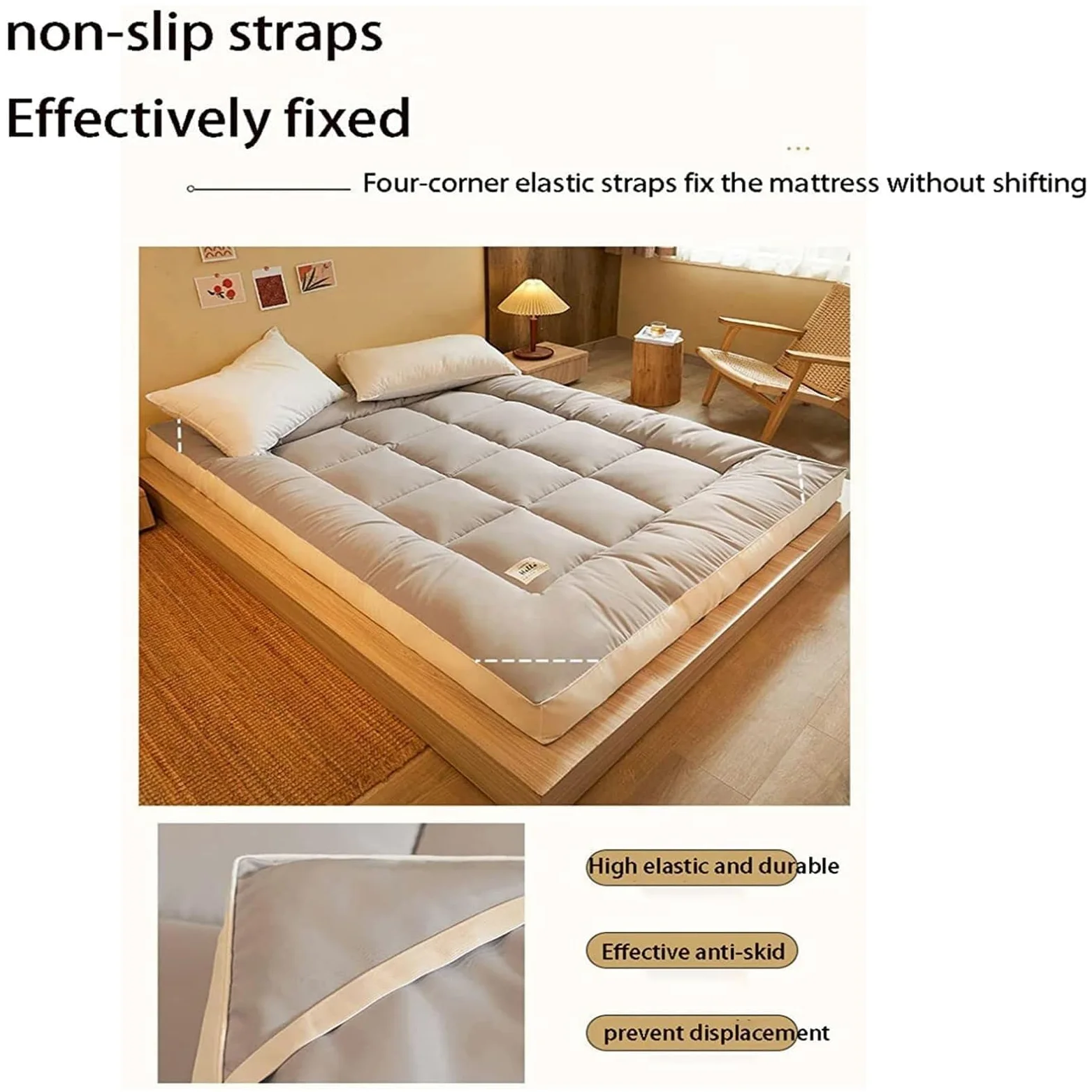 Materasso futon giapponese spesso, extra soffice, tatami, tappetino per dormire pieghevole, morbido, traspirante e arrotolabile per soggiorno, dormitorio, ospite, campeggio, divano (verde)