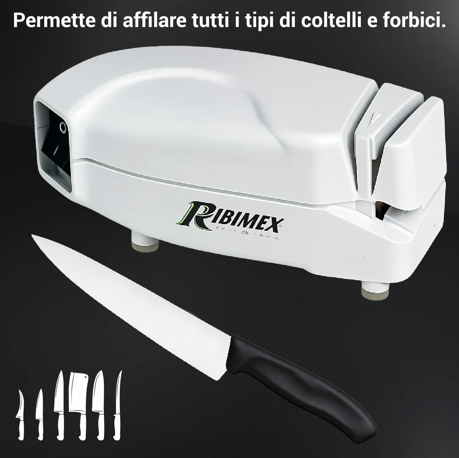 Crisalide Affilatrice Elettrica per Coltelli e Forbici 230V con Ruota Abrasiva 34 mm