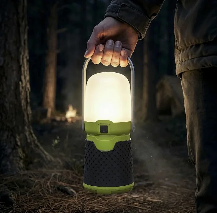 Artikaa Campa - Kit modulare portatile 4 in 1 per esterni, ventilatore da campeggio, lanterna a LED, torcia elettrica e insetticida UV NAEM