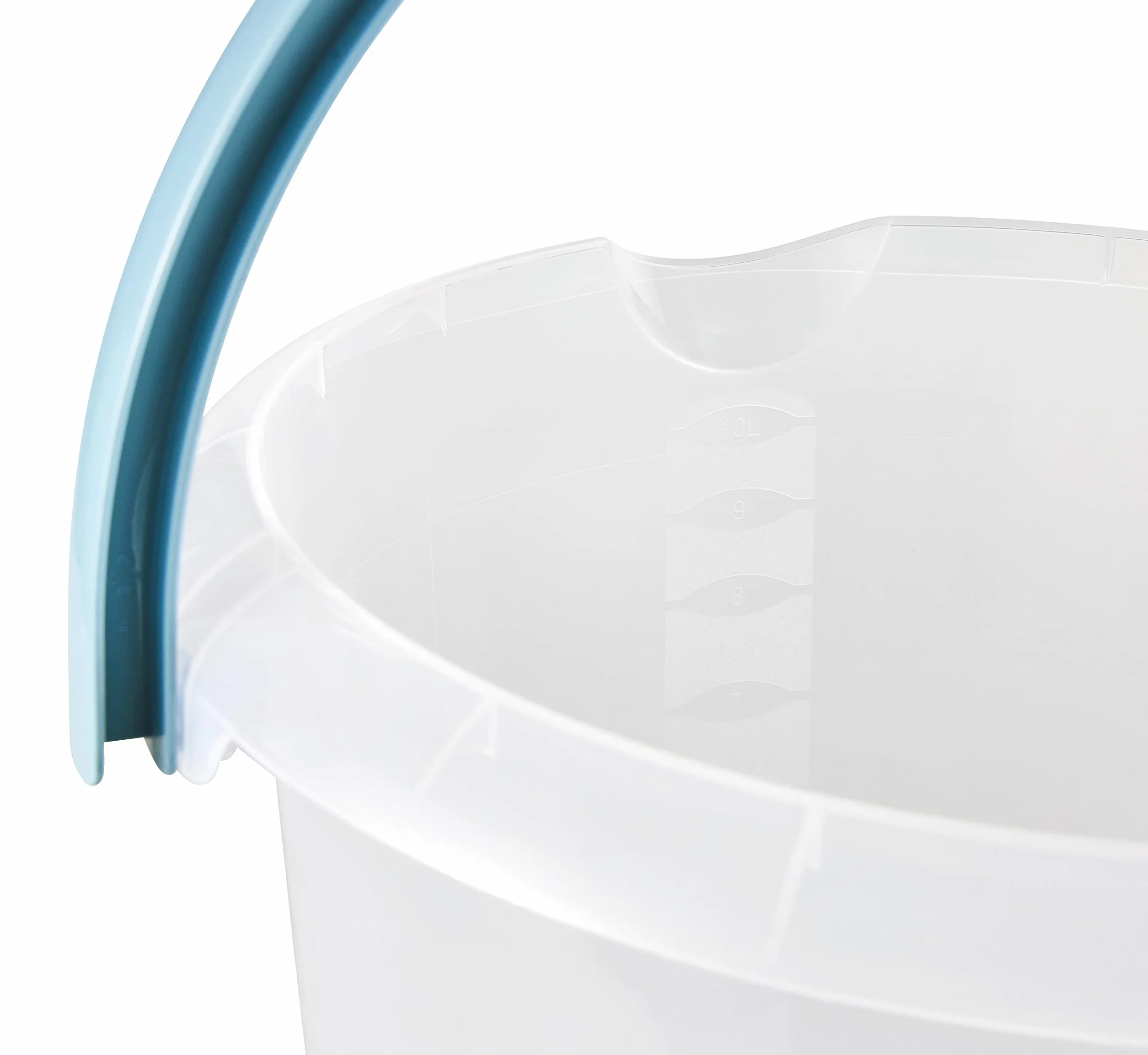 keeeper Secchio con Scala Graduata Integrata e Manico Ergonomico, 10 L, Mika, Trasparente