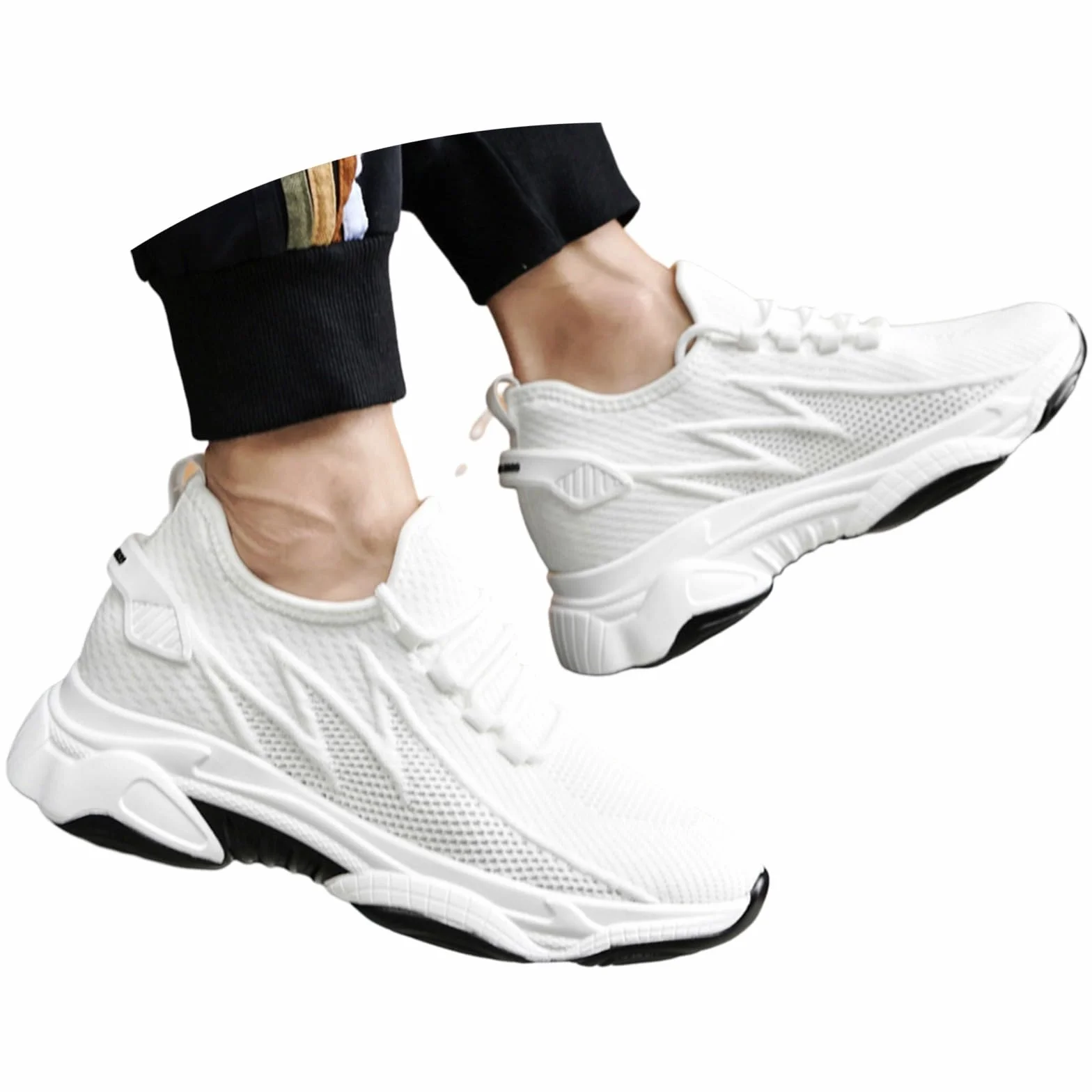Elevate Shoes - Scarpe da ginnastica da uomo, 6/8/10 cm, invisibili, leggere, traspiranti, in rete, con rialzo, elevatore, scarpe da ginnastica casual, traspiranti, per il tempo libero, 37-43