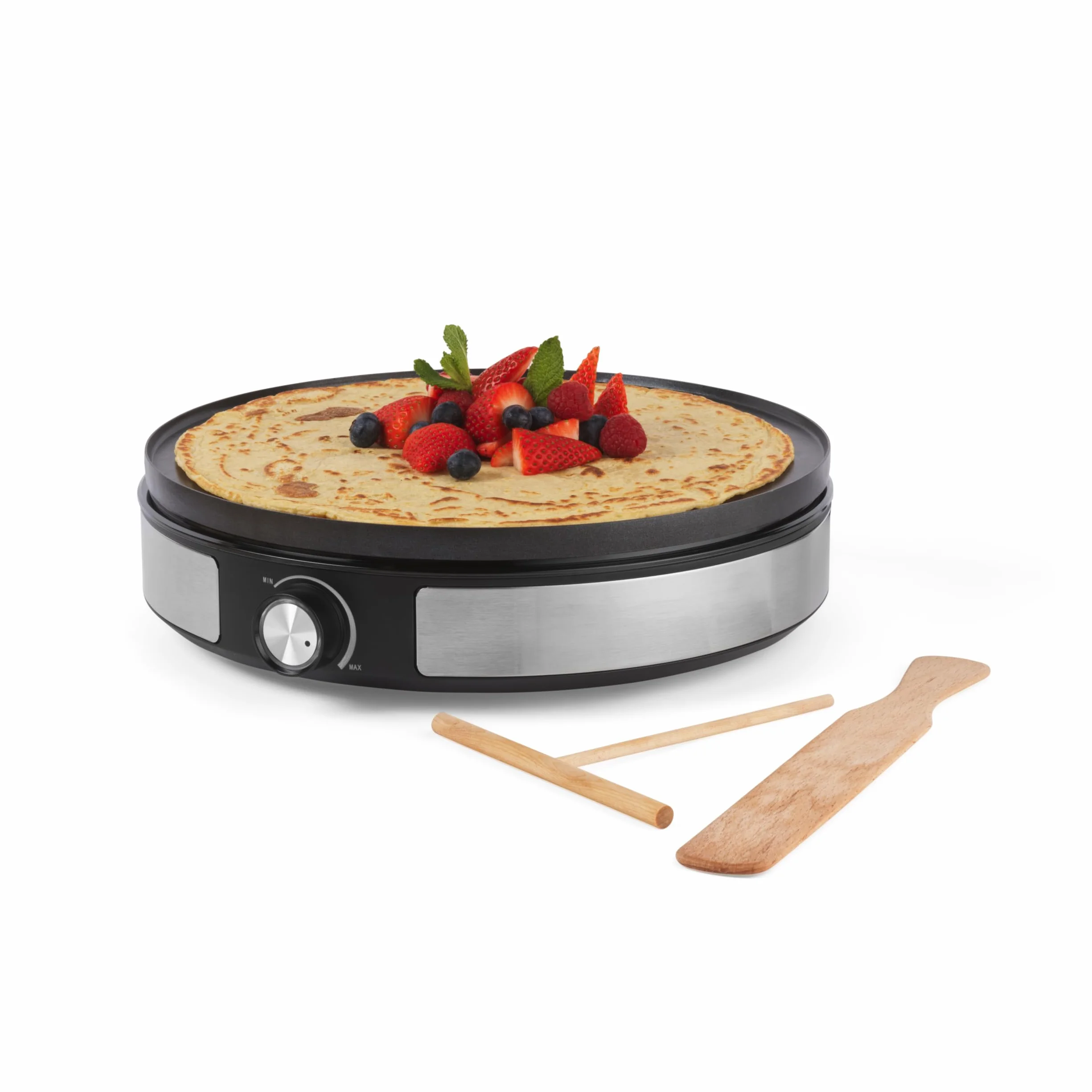 Petra Crepiera 2 in 1 Macchina per Pancake 1500W Piastra Reversibile 33 cm Antiaderente PT6225VDE
