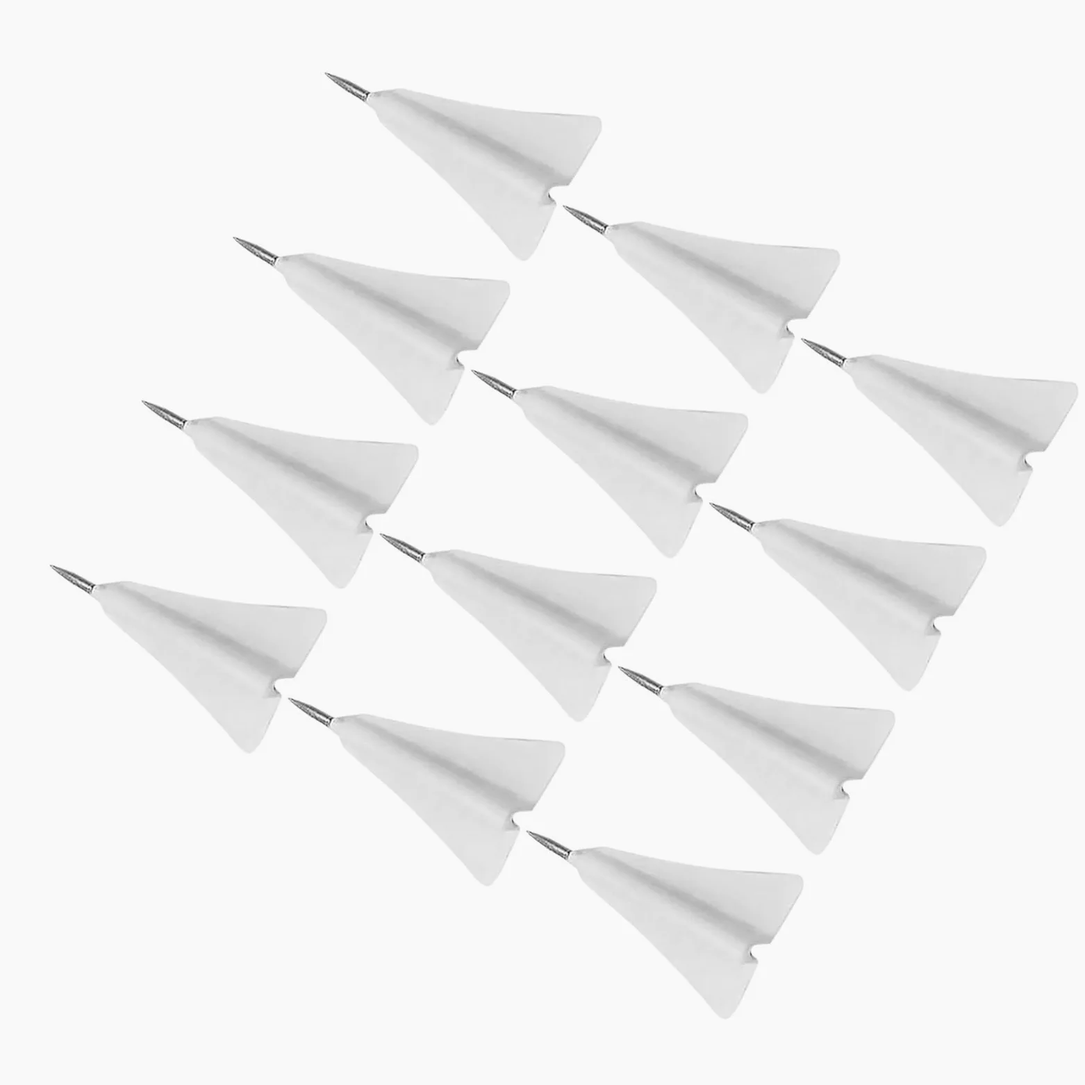 Totority Puntine da Disegno in ABS e Acciaio Delicate e Portatili a Forma di Aereo 12 Pezzi Resistenti e Perfette per Articoli di Cancelleria