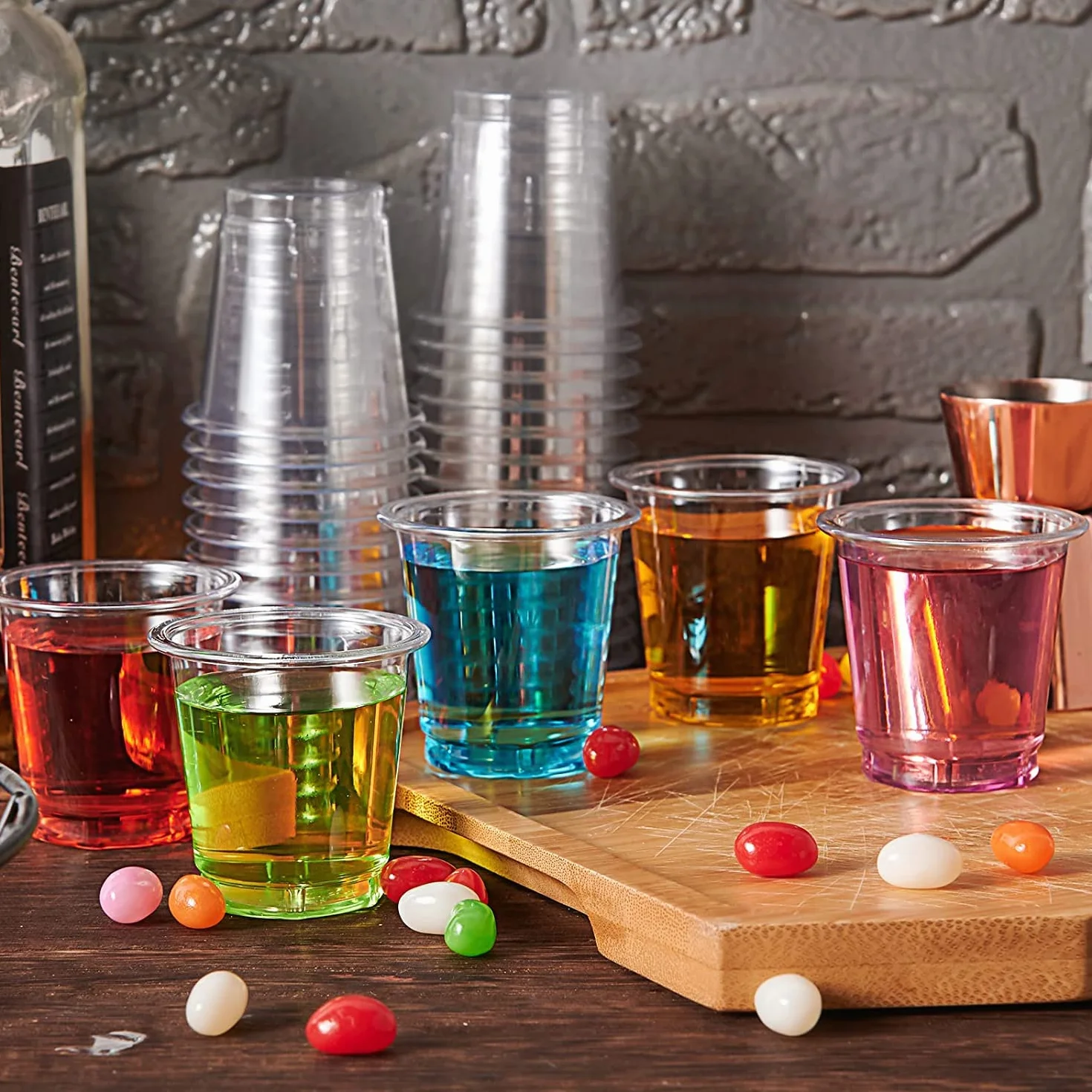 Bicchieri in plastica trasparente 2cl/20ml per Dolci Feste 200 pz