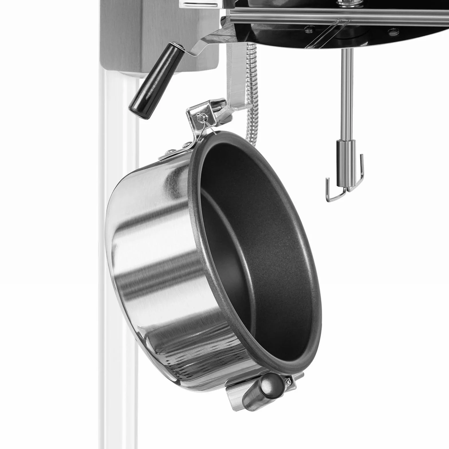 Royal Catering Macchina Per Pop Corn Professionale Macchina Per Fare Pop-Corn RCPS-WG1 (Bianca/Dorata, 1500 W, 5 kg/h, Con Accessori)