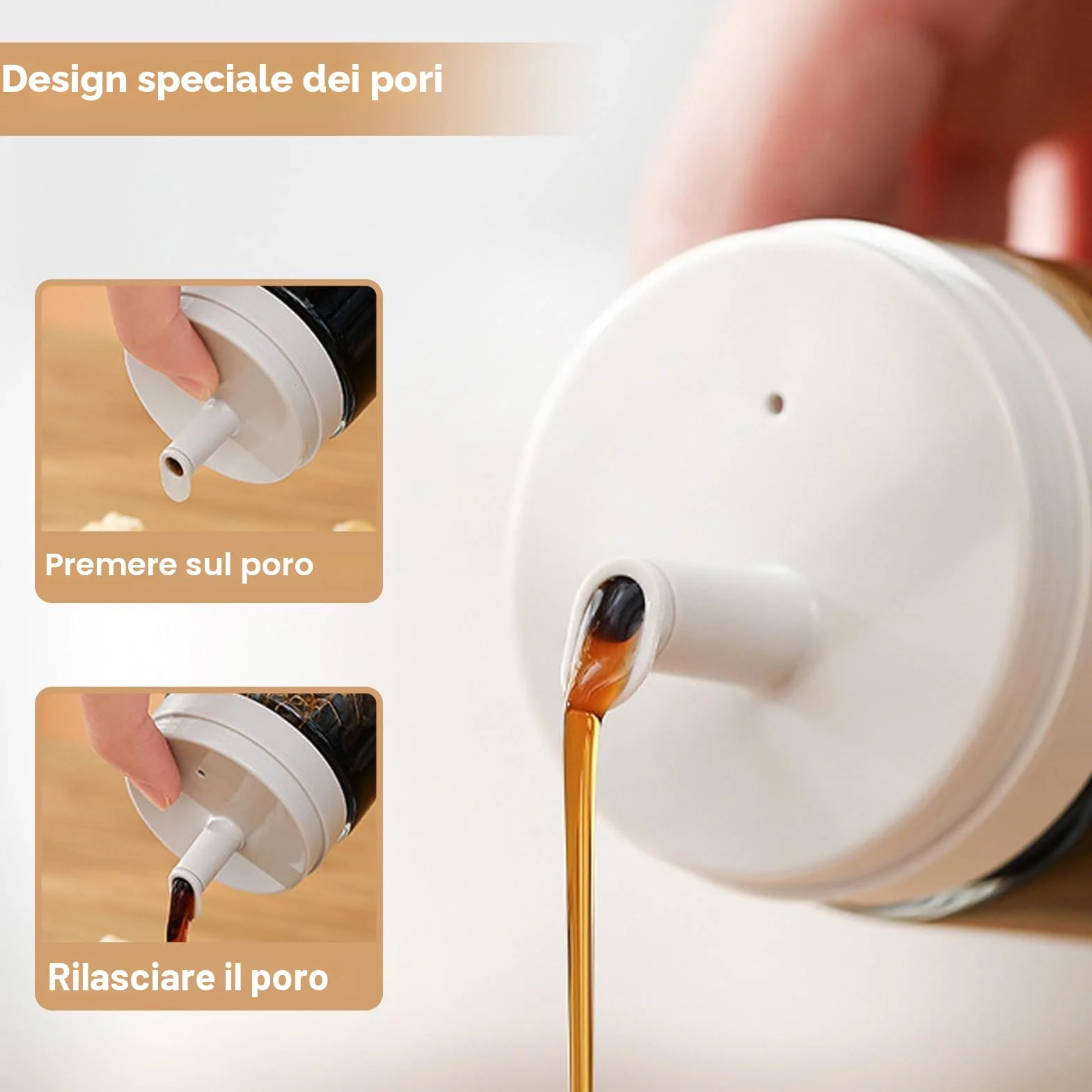 Bottiglie Dispenser per Olio e Aceto in Vetro 100 ml, 2 Pezzi, a Prova di Perdite