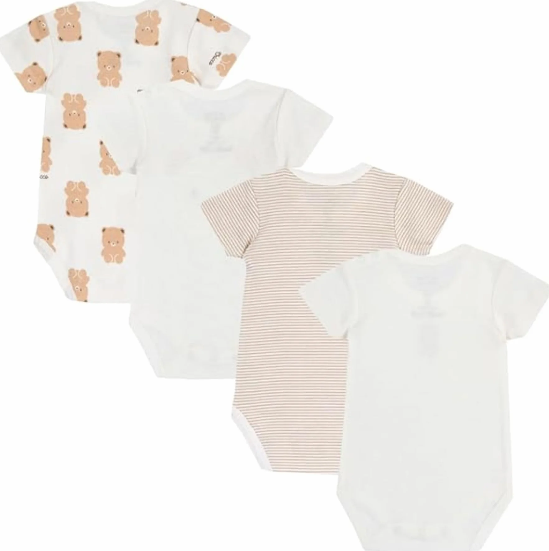 Chicco Body Neonato Set di 4 Body Senza Maniche 100% Cotone 0-3 Mesi