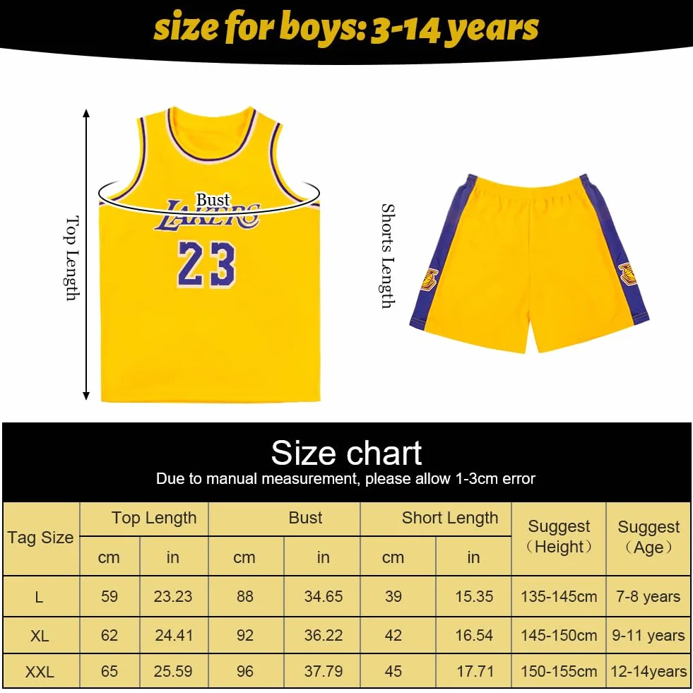 Completo Basket Bambino, 2 Pezzi Senza Maniche Maglia Basket Bambino, Magliette e Pantaloncini da Basket, Completo Pallacanestro Ragazzo