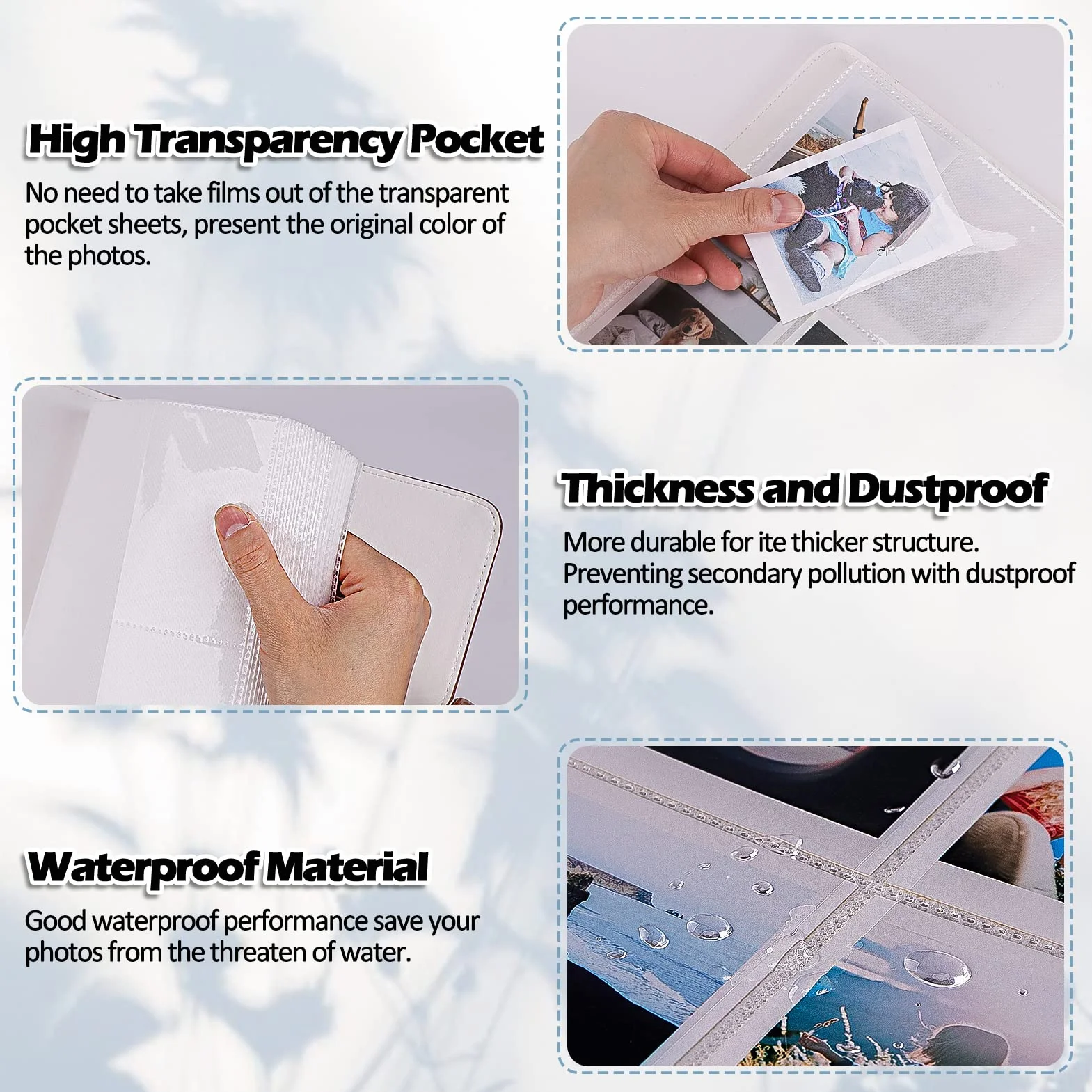 COLOCASTLE 272+1 Tasche Album Fotografico per 3 Pollici Film - compatibile con Fujifilm Instax Mini 12 11 9 8 25 70 90 40 99 SE 7+ Mini LiPlay Link2 EVO, Polaroid Snap PIC-300