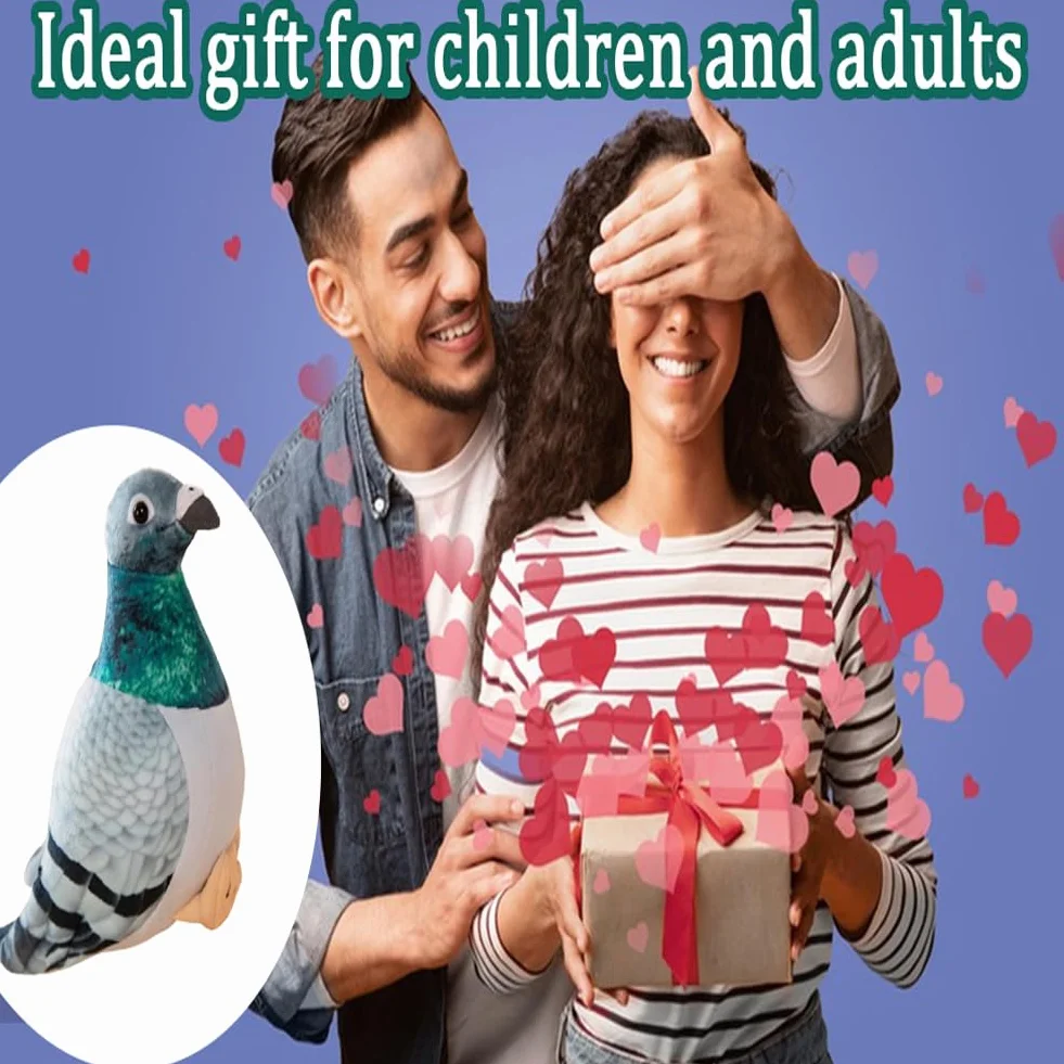 Bambola Piccione Simulazione,Bambola di Peluche a Forma di Piccione, Bambola Decorativa Realistica,Regalo di Compleanno per Adulti e 16+Adolescenti,Divertente Decorazione per la Camera,20cm