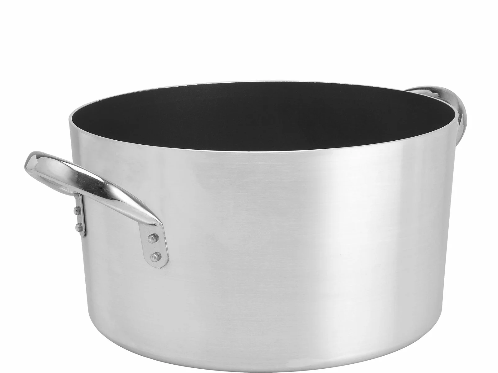 Pentole Agnelli ALSA104S40 Casseruola Alta con Maniglie, Alluminio, Argento, 40 cm