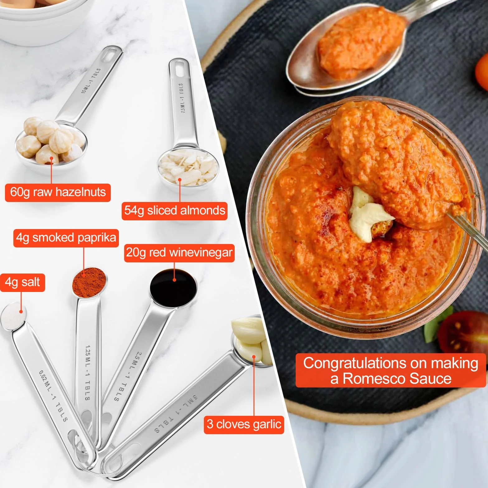 Fousenuk 7 pezzi Cucchiai Dosatori, Misurini Cucina Set in Acciaio Inox 304 con 6 Misurini Cucchiai e 1 Righello, per Culinaria e Pasticceria, Cucchiai Dosatore per Misurare Solidi e Liquido