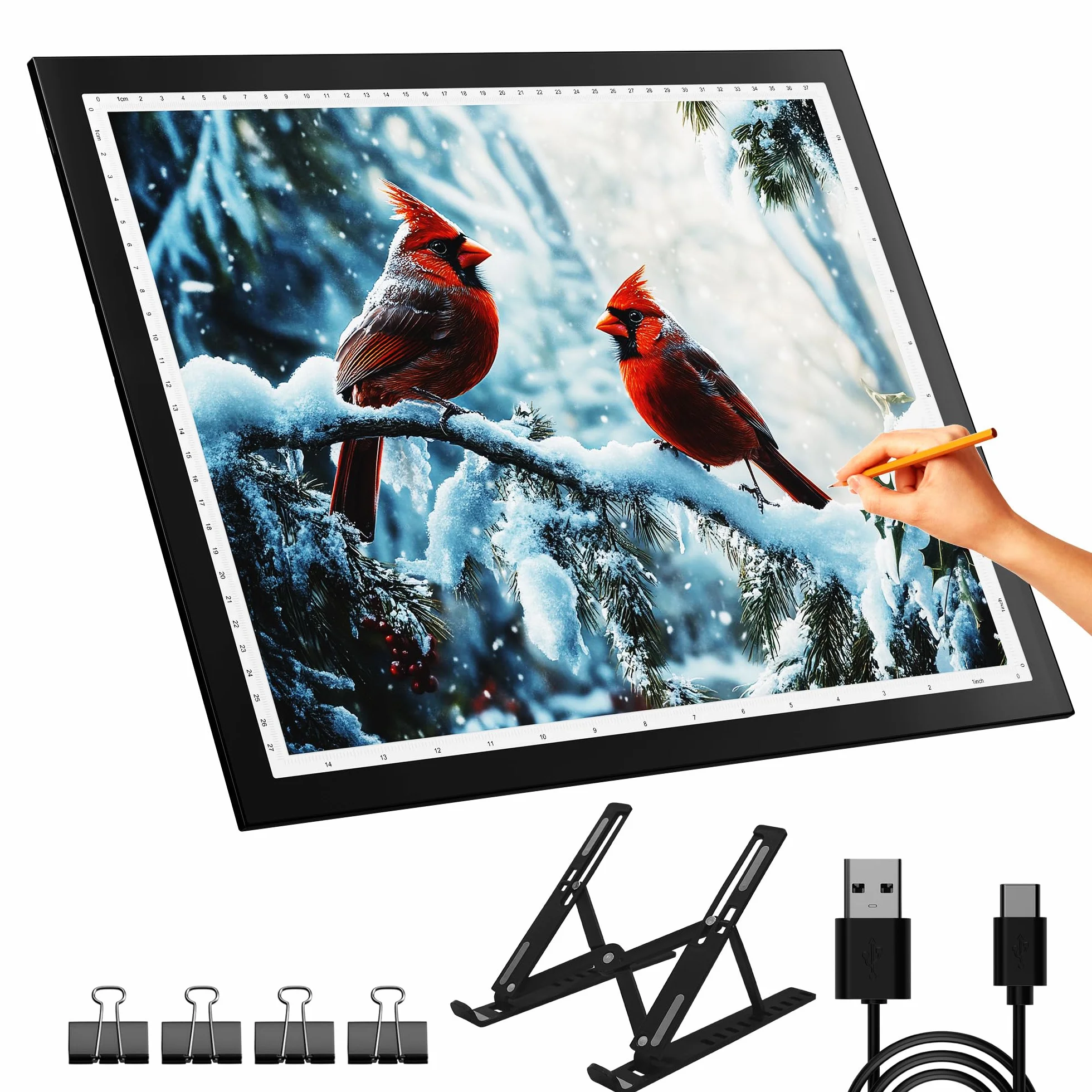 DONPEDOR A3 Tavoletta Luminosa LED Portatile 10 Livelli Luminosità per Diamond Painting, Disegno