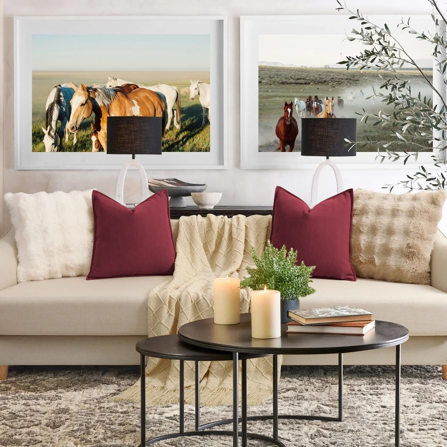 Set di 2 Cuscini Divano 40x40 cm - Federe in Ciniglia Morbida, Cuscini Decorativi Eleganti per Salotto, Letto e Arredo Casa
