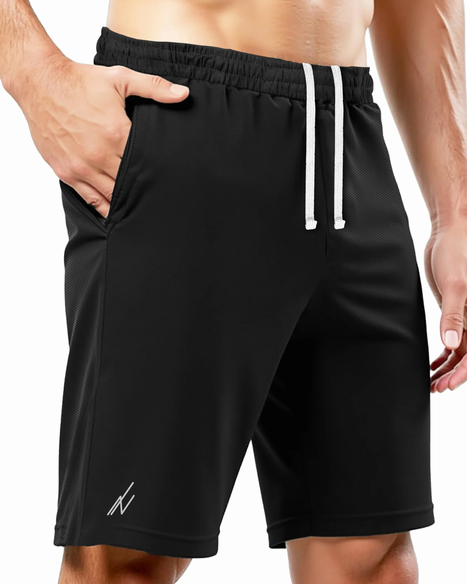 NY Threads Pantaloncini Sportivi da Uomo Asciugatura Rapida Vestibilità Ampia Leggeri con Tasche