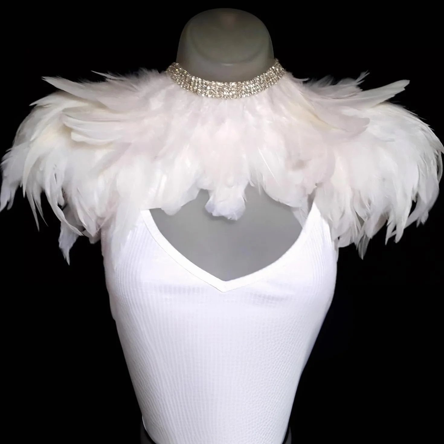 Piume Decorative Bianche Naturali Piume Gallo per Fai da Te Copricapo Artigianato Costum (25-30cm) 20 Pezzi