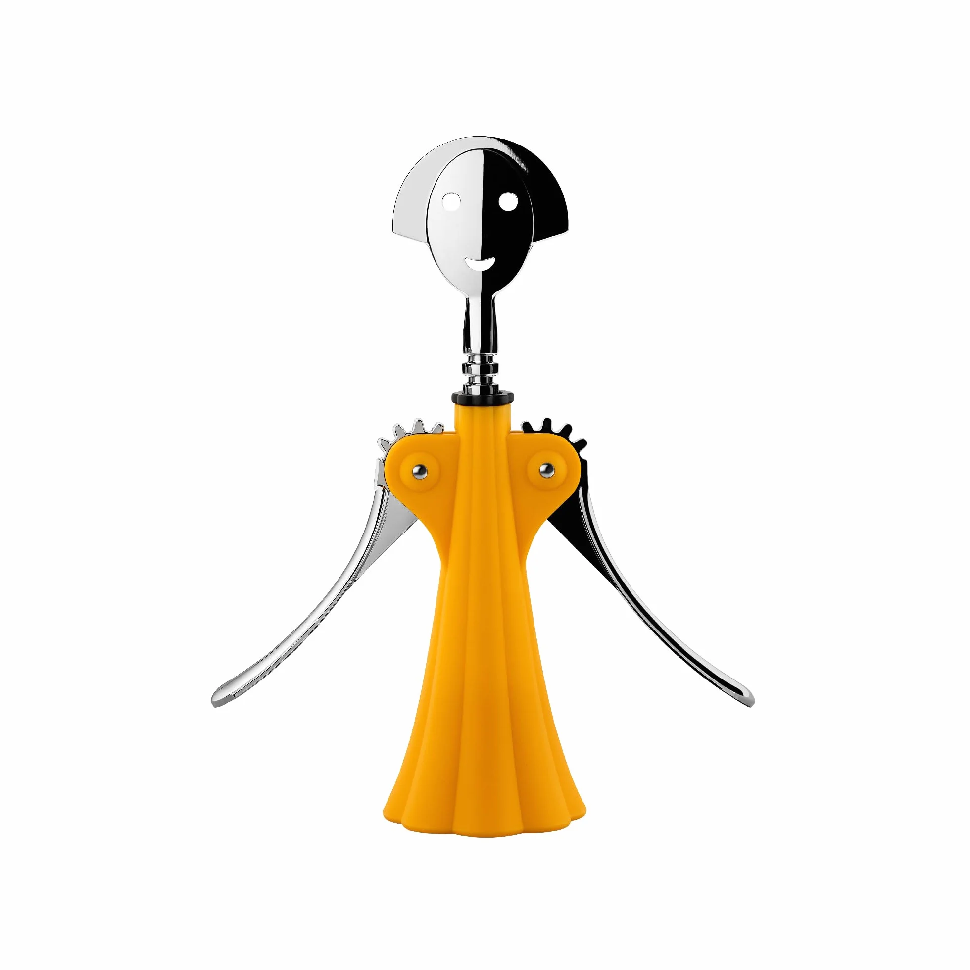 Alessi Anna G. AM01 DY Cavatappi di Design, in Resina Termoplastica e Zama Cromata, Giallo
