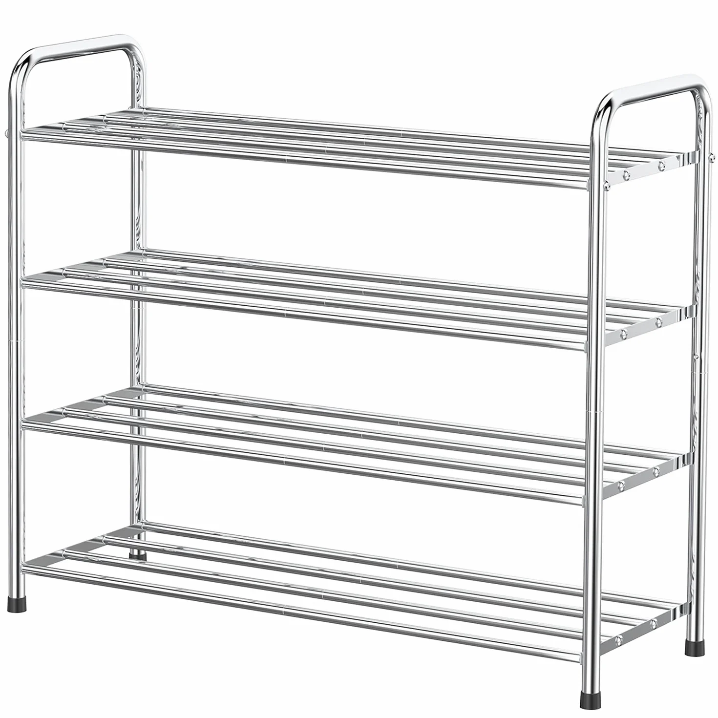 FANHAO Scarpiera Potenziata 4 Livelli Acciaio Inossidabile Organizer Scarpe 12-16 Paia 68x26x65 cm