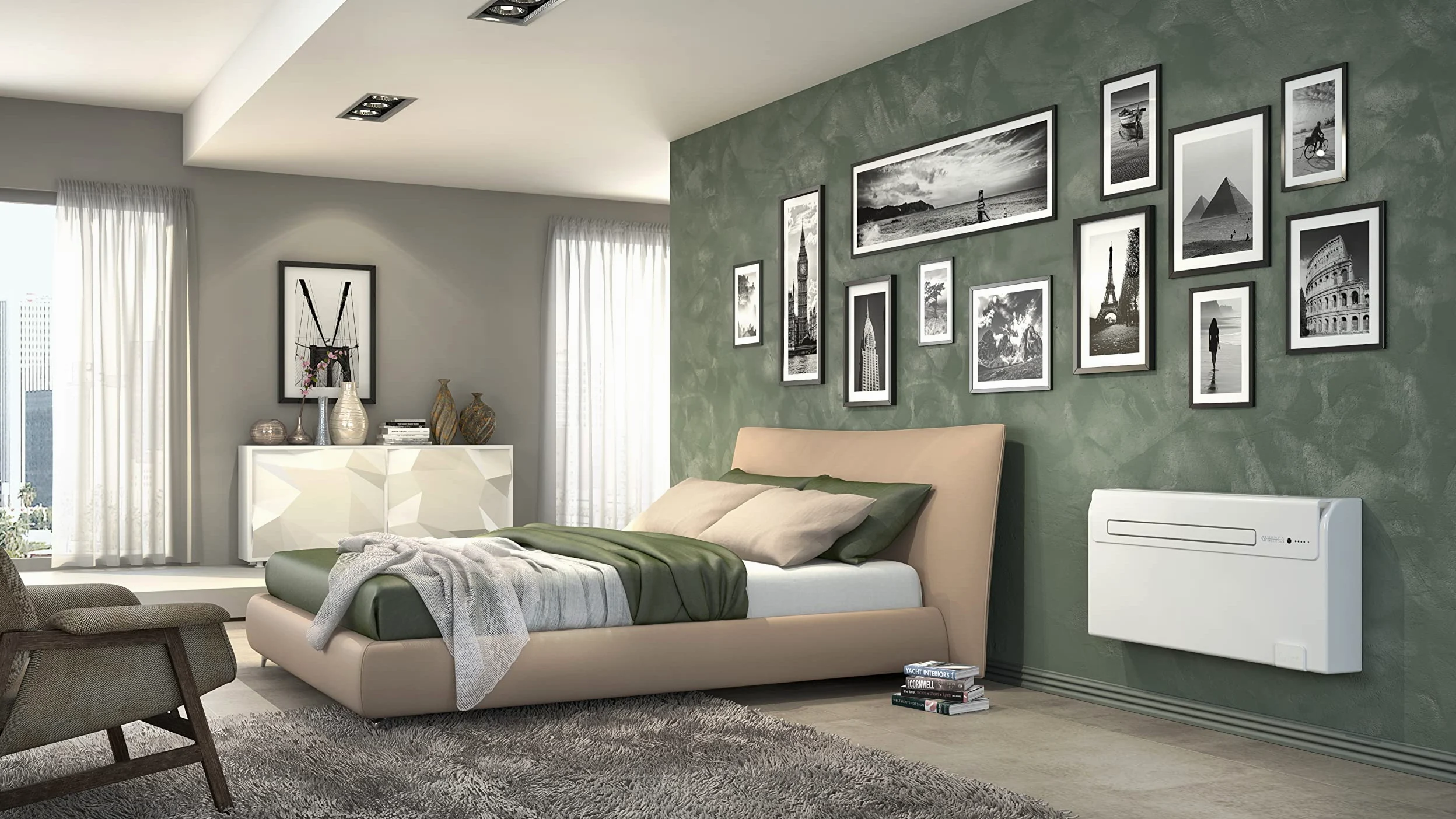 Olimpia Splendid, Unico Air HP EFA Climatizzatore a Pompa di Calore Senza Unità Esterna, Slim Design, Potenza 1,8 kW, Classe A+, Raffrescamento, Riscaldamento, Deumidificazione e Ventilazione