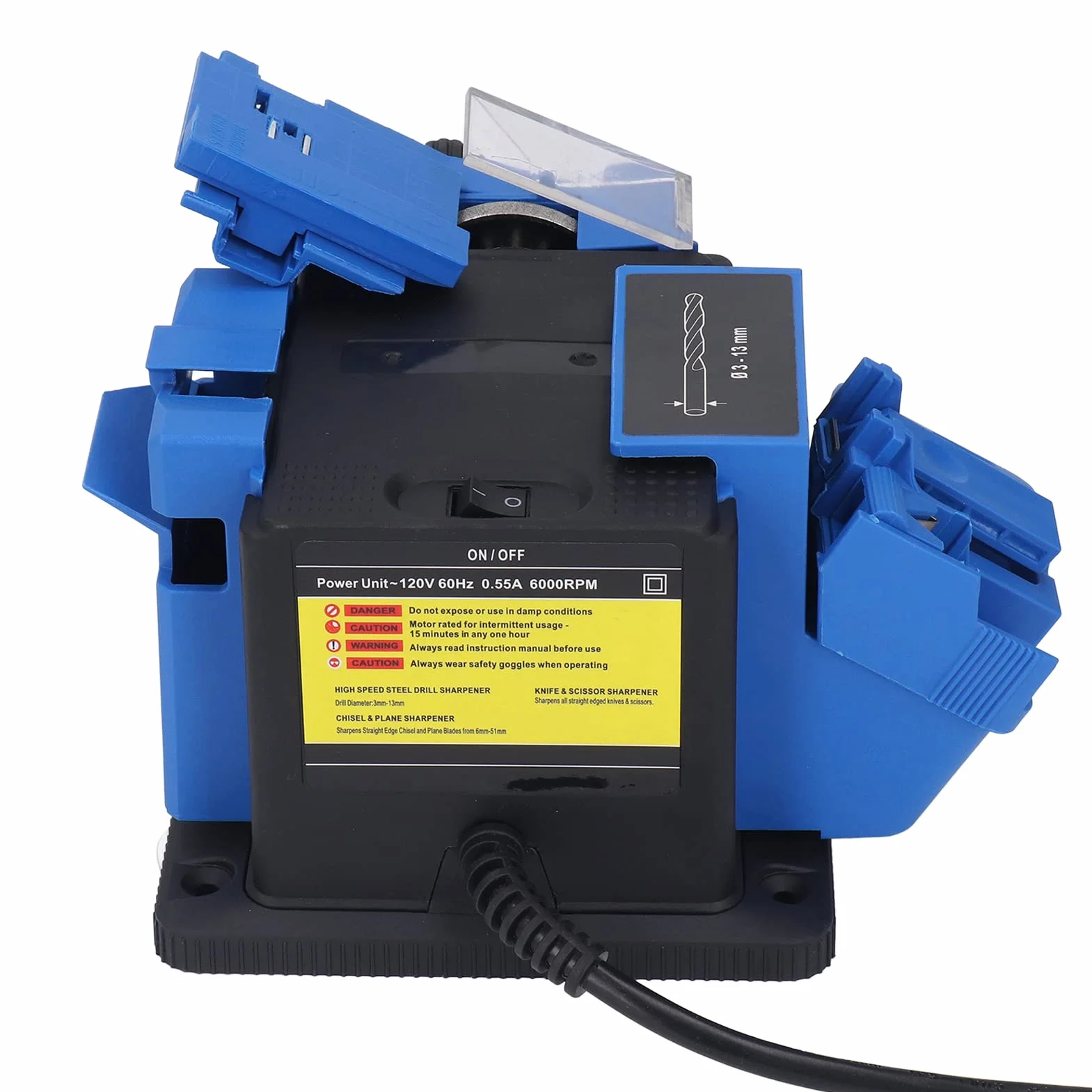 Affilatrice multitasking 65 W per punte, scalpelli, coltelli a bordo dritto