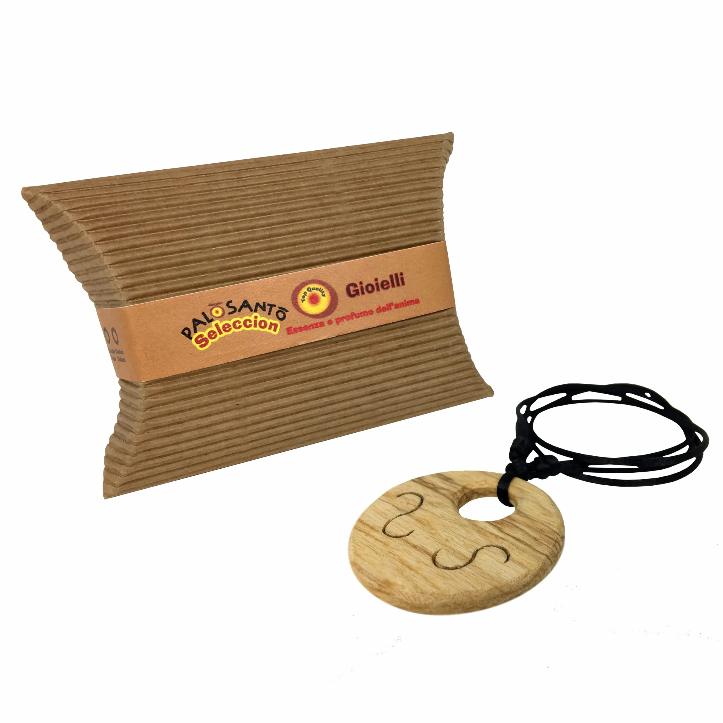 PALOSANTO Ciondolo in legno Palo Santo Modello Sol Aromaterapia Gioielli fatti a mano Ecuador