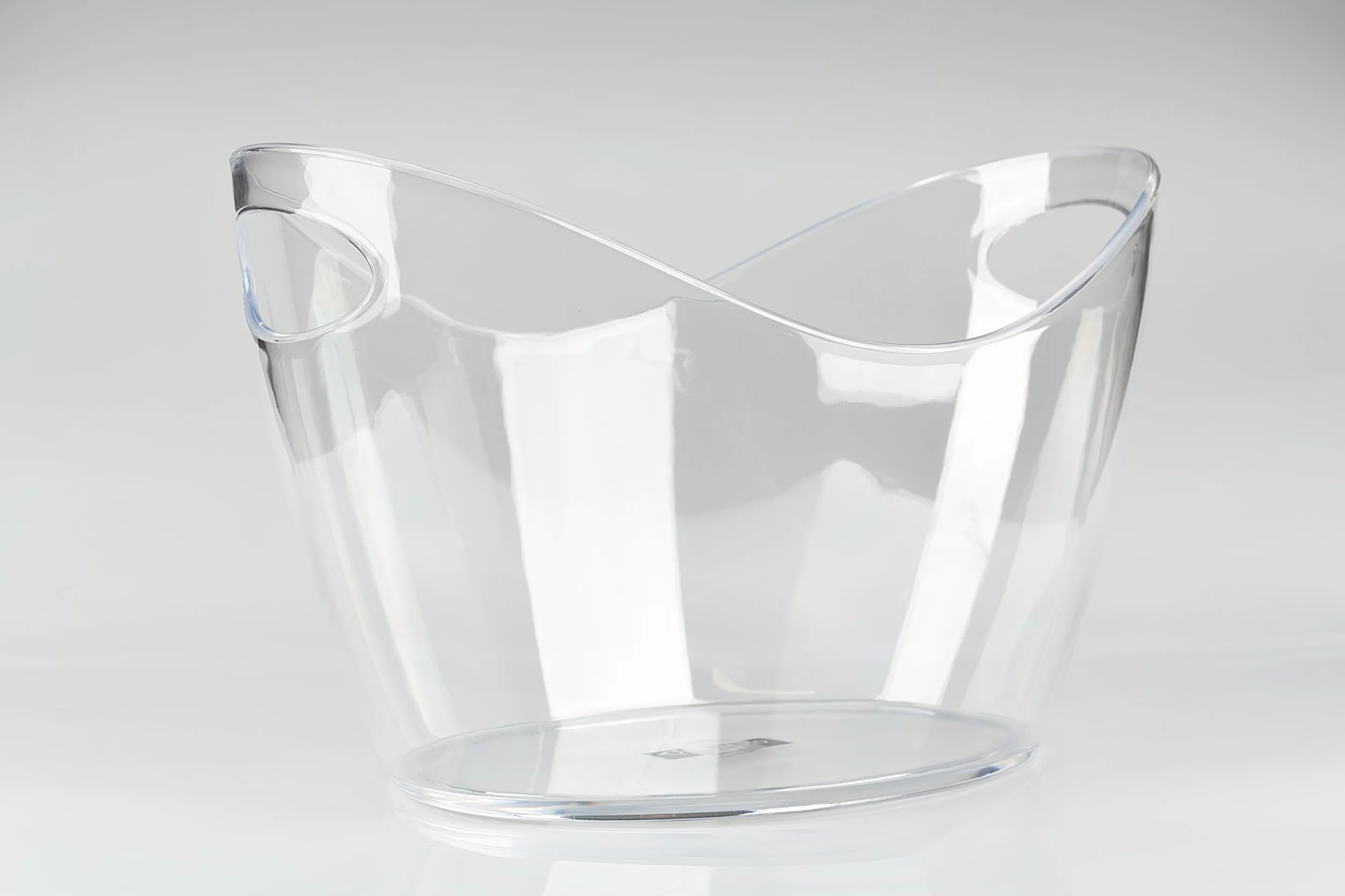 Secchio ghiaccio trasparente | 12L capacità | Manico ergonomico | Anelli salvagoccia integrati | Per vino e bevande | Riutilizzabile e resistente, Trasparente, 40,5 x 29 x 24,5 cm, Plastic
