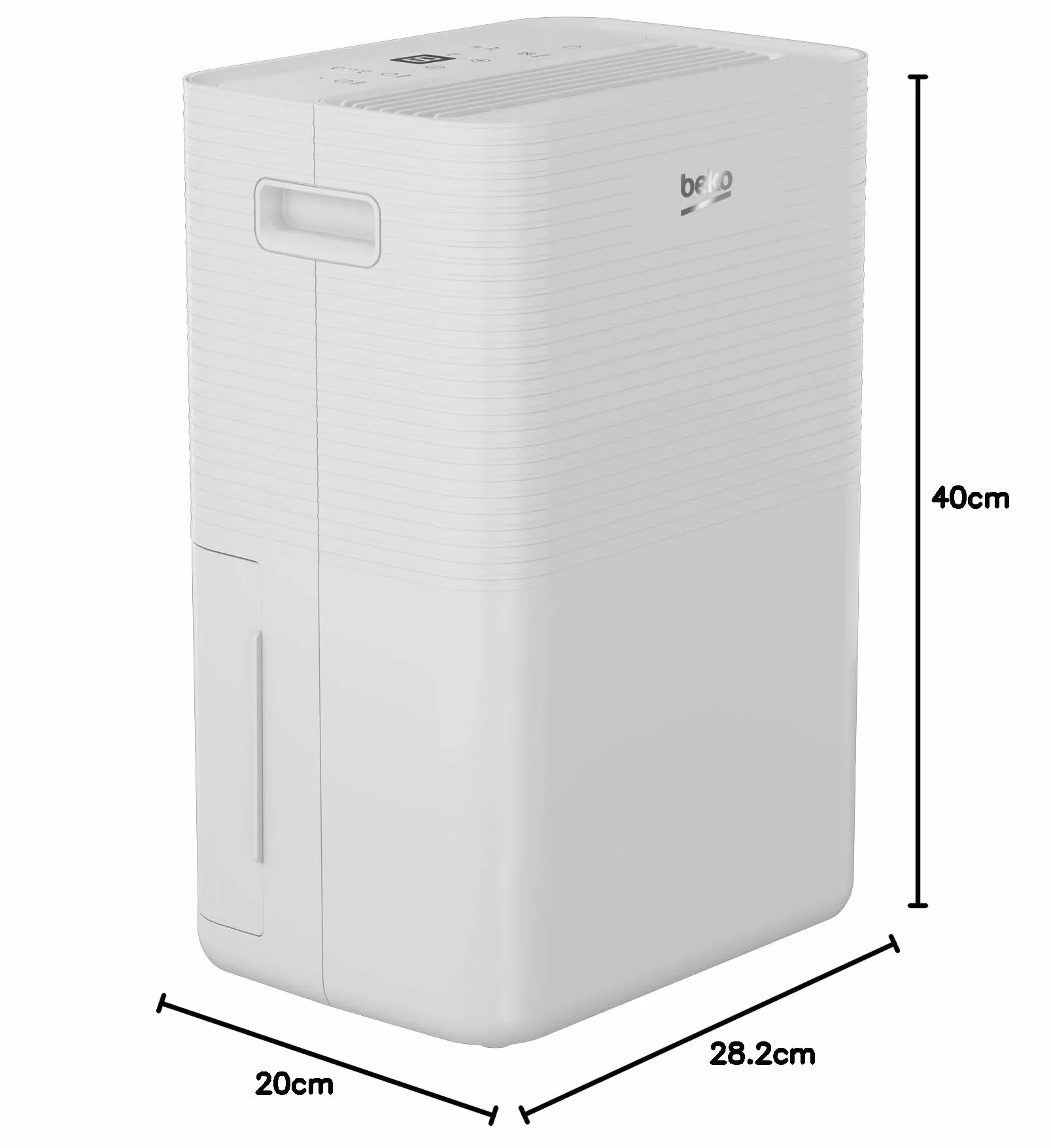 BEKO Deumidificatore BDP 010, 10L, R290, Silenzioso, Timer 24h, Pannello di Controllo Touch, Dimensioni Minime