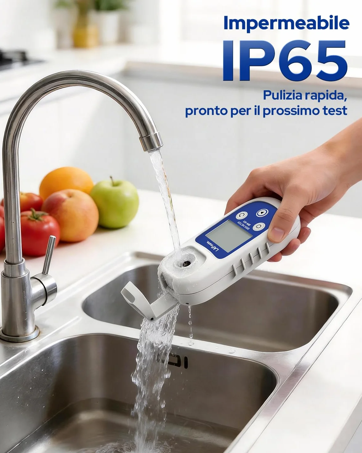 Rifrattometro Digitale 0-55% ±0,2% BM101 Brix con ATC IP65