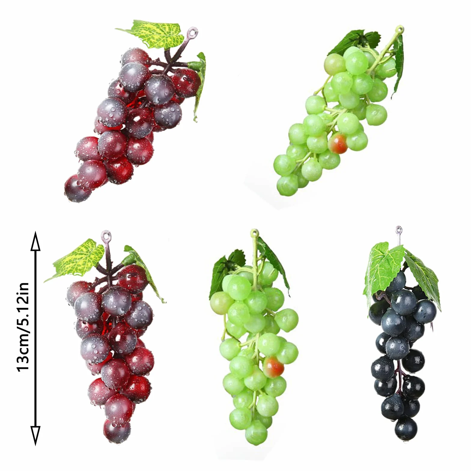 Uva Finta Artificiale 15 Pezzi Decorativi Grappoli per Decorazione Vino
