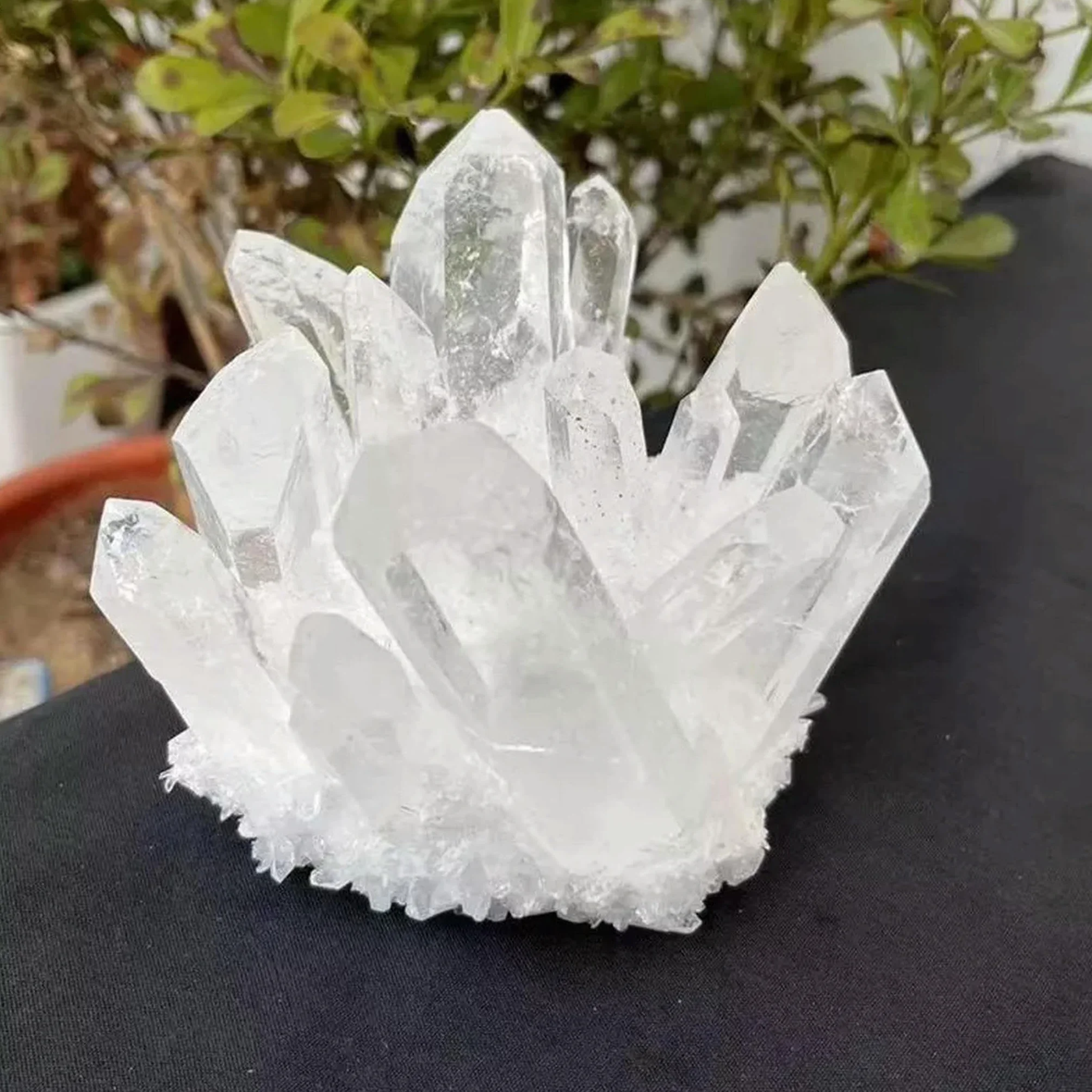 150 g di Quarzo Bianco Cristallino Naturale a grappolo, Pietra preziosa, drusa geode
