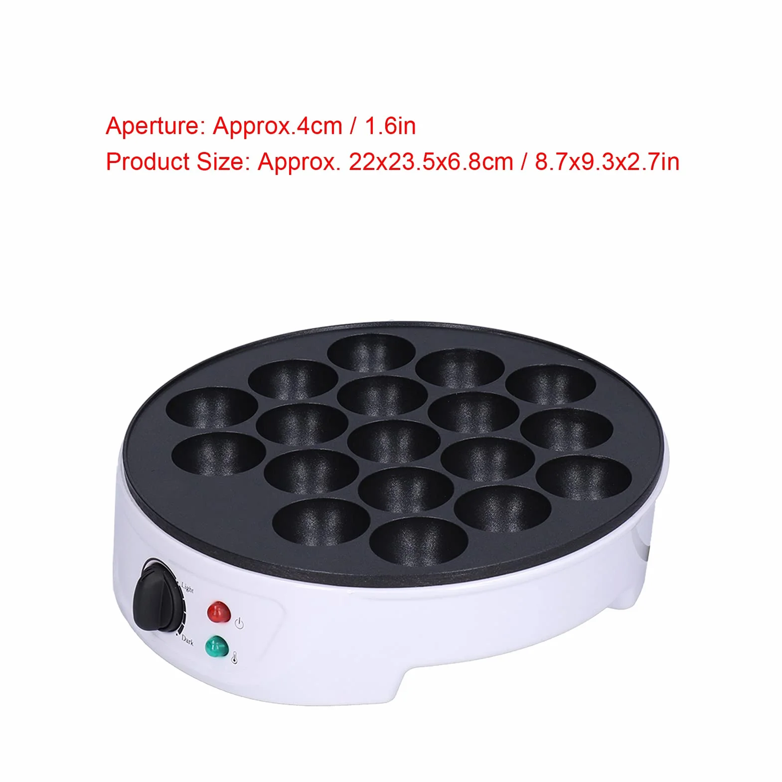 Creatore di Takoyaki Portatile Teglia Elettrica 18 Stampi Antiaderenti 220-240V Compatto
