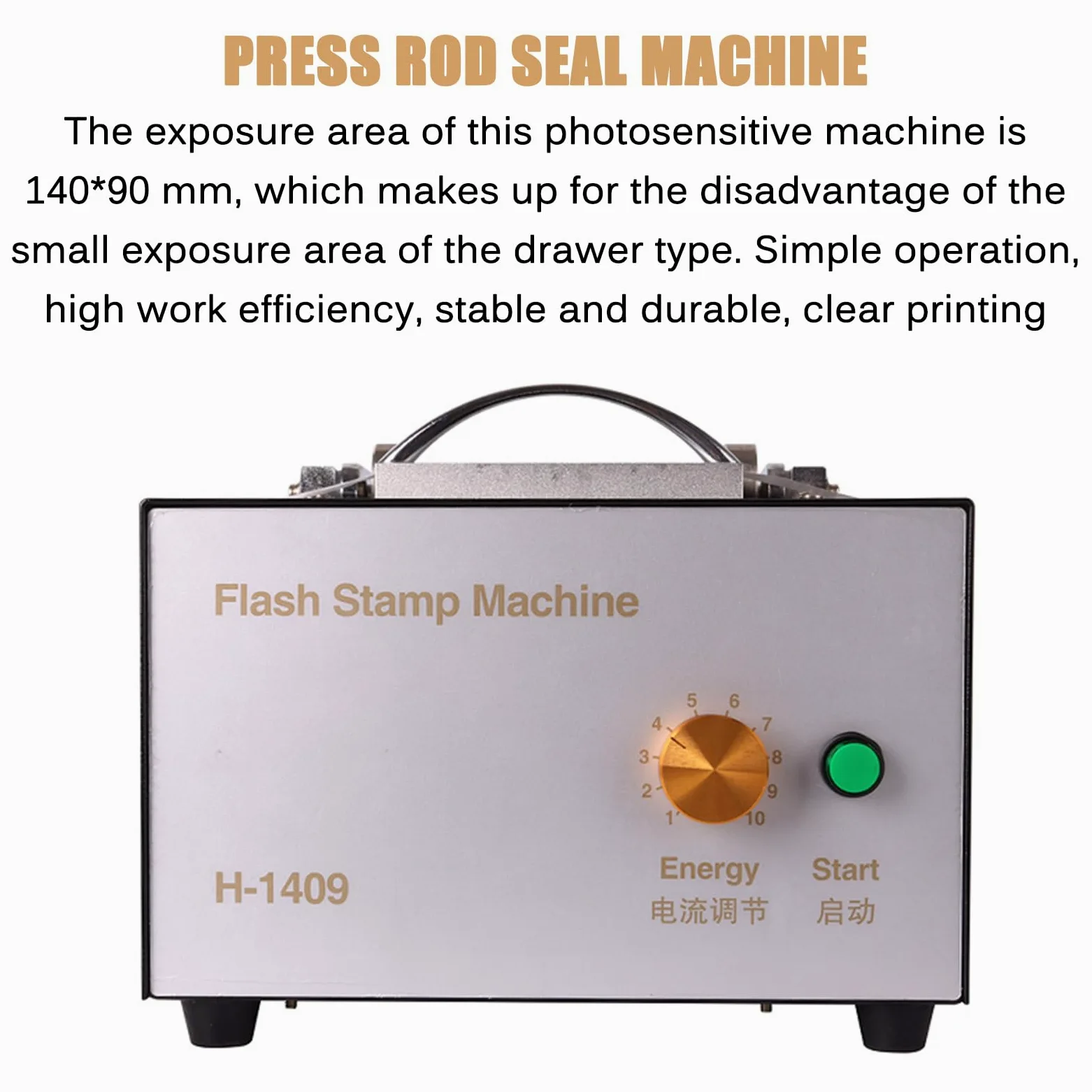Macchina per Timbri Flash Manuale, Timbro Autoinchiostrante per La Produzione di Timbri, Dimensioni di Esposizione 140 * 90 Mm, Manopola di Energia Regolabile, per Timbri di Cartoni Animati