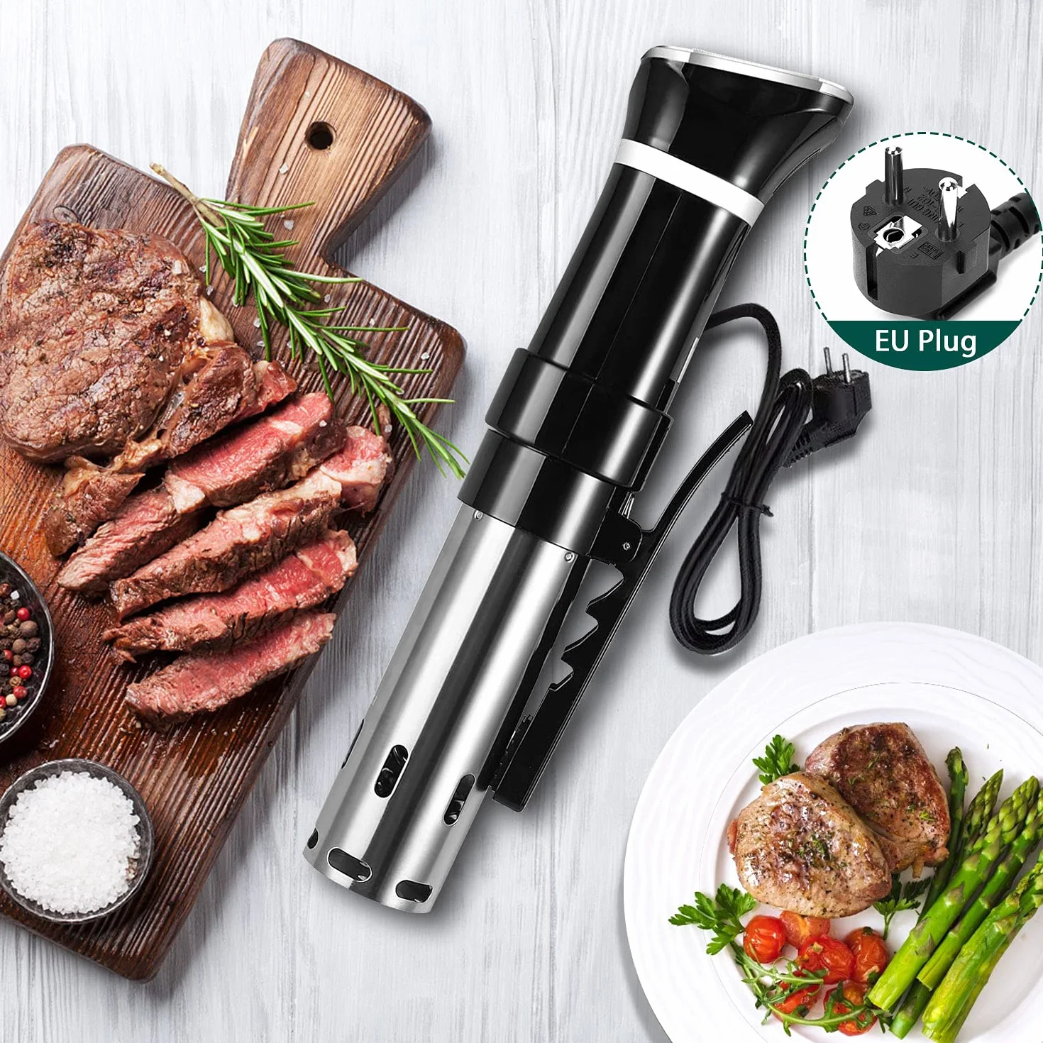 TEEUCNY Sous Vide 1100W Macchina per Cottura a Bassa Temperatura Bagnomaria Sottovuoto LCD Touch