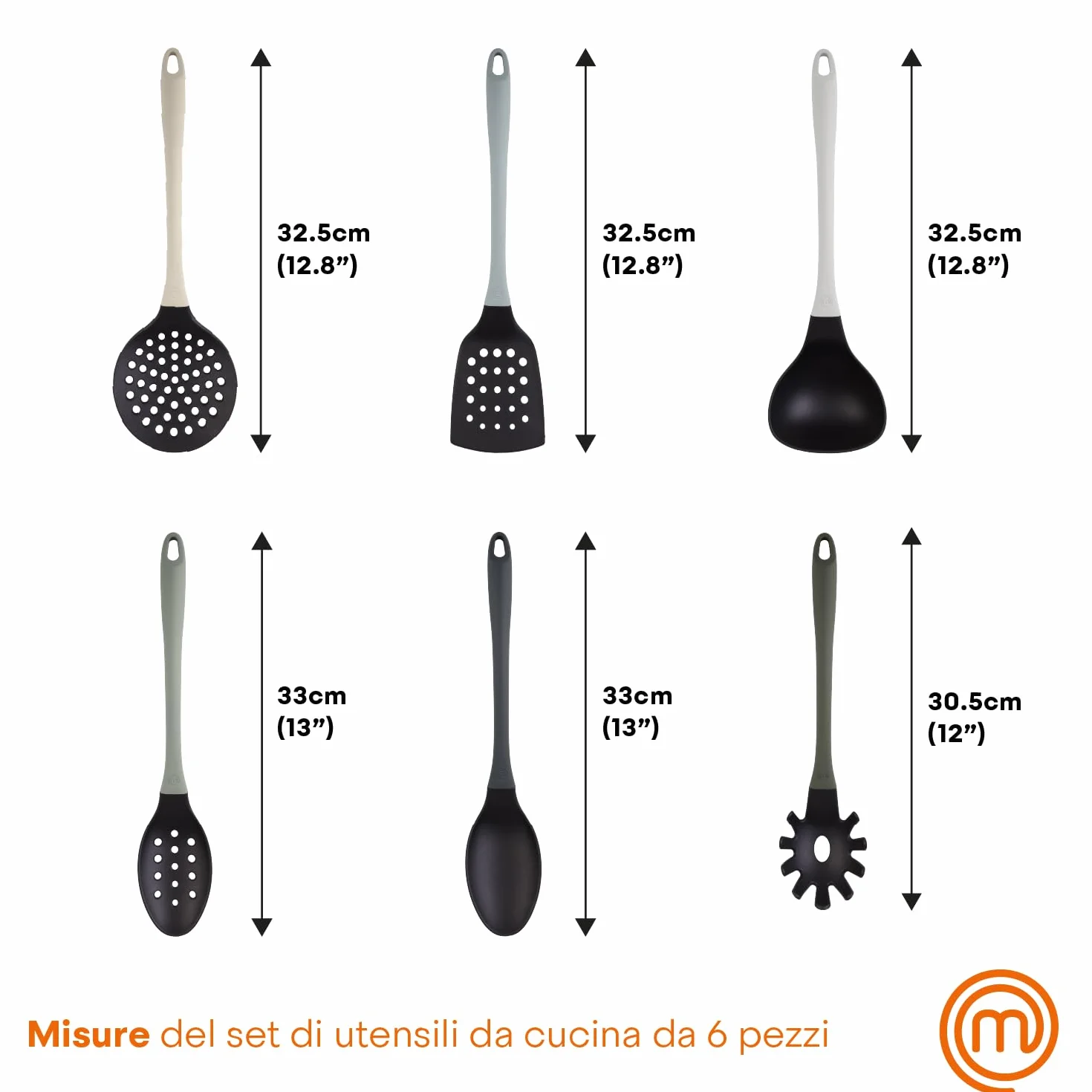 MasterChef Zestaw Antygraffiowy Odporny na Ciepło, Szary