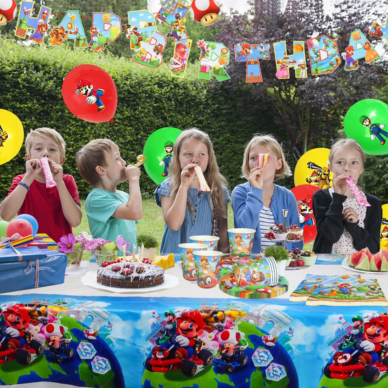 Stoviglie Festa 57pcs Stoviglie Compleanno 10 Porzioni
