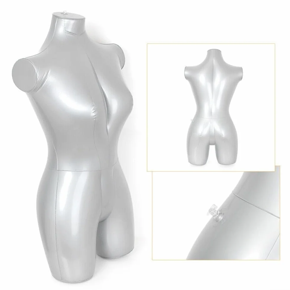 Manichino femminile mezzo corpo, Espositore portatile per abbigliamento, Busto fittizio