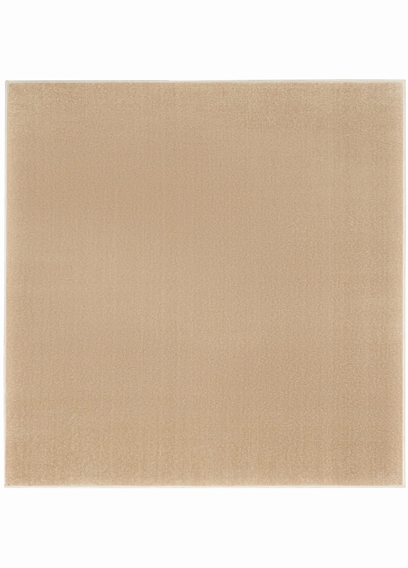 TAPISO Tappeto Quadrato a Pelo Corto, per Interni ed Esterni, Resistente ai Raggi UV, Beige, Tinta Unita, per Soggiorno, Camera da Letto, cameretta dei Bambini, Moderno, Certificato Öko-Tex 250 x 250
