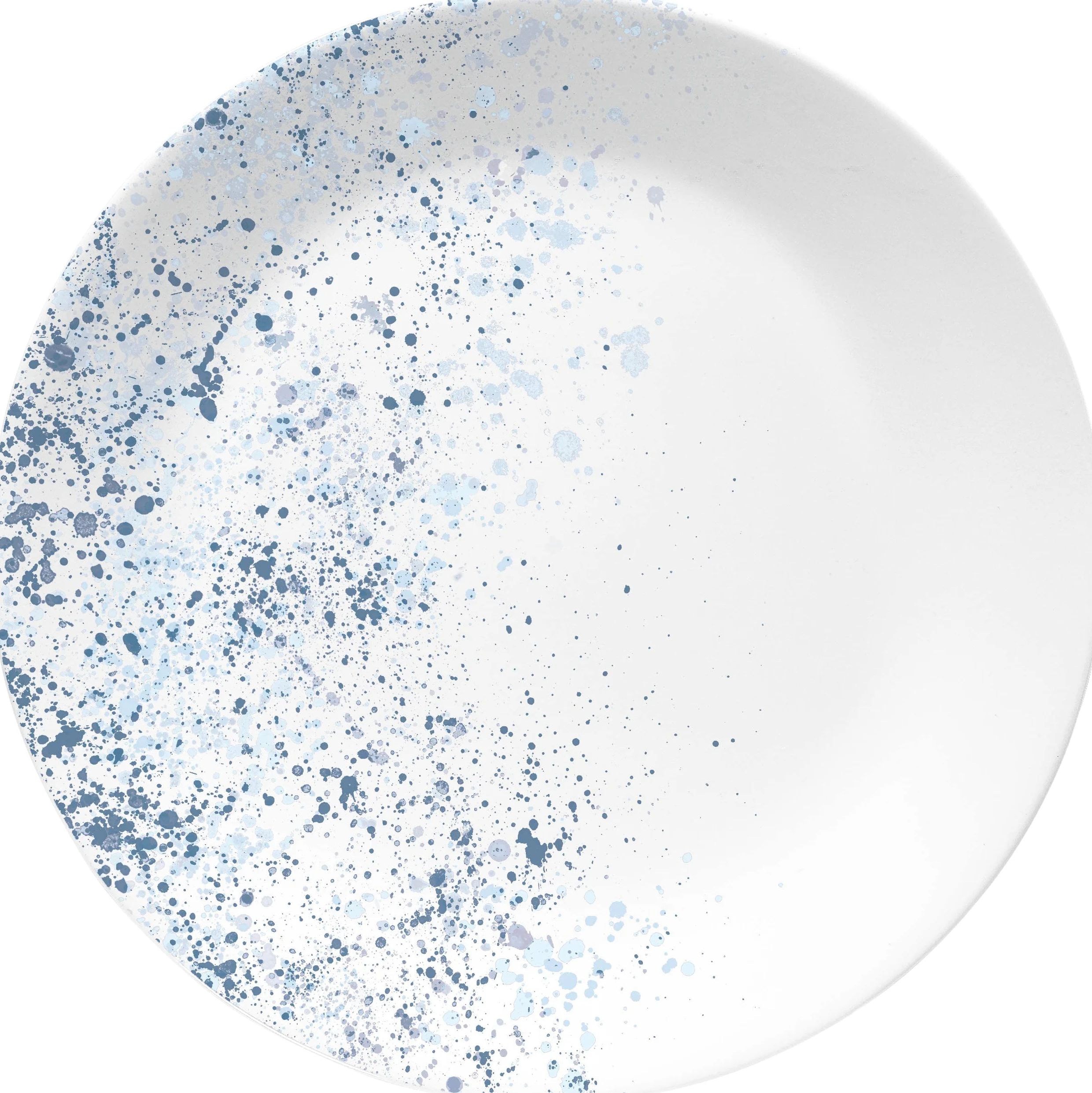 Corelle Servizio da tavola da 18 pezzi, indaco speckle, blu e bianco per 6, resistente alle scheggiature, include piatti piani da 26 cm, insalata/piatti da contorno da 17 cm e ciotole da zuppa/cereali