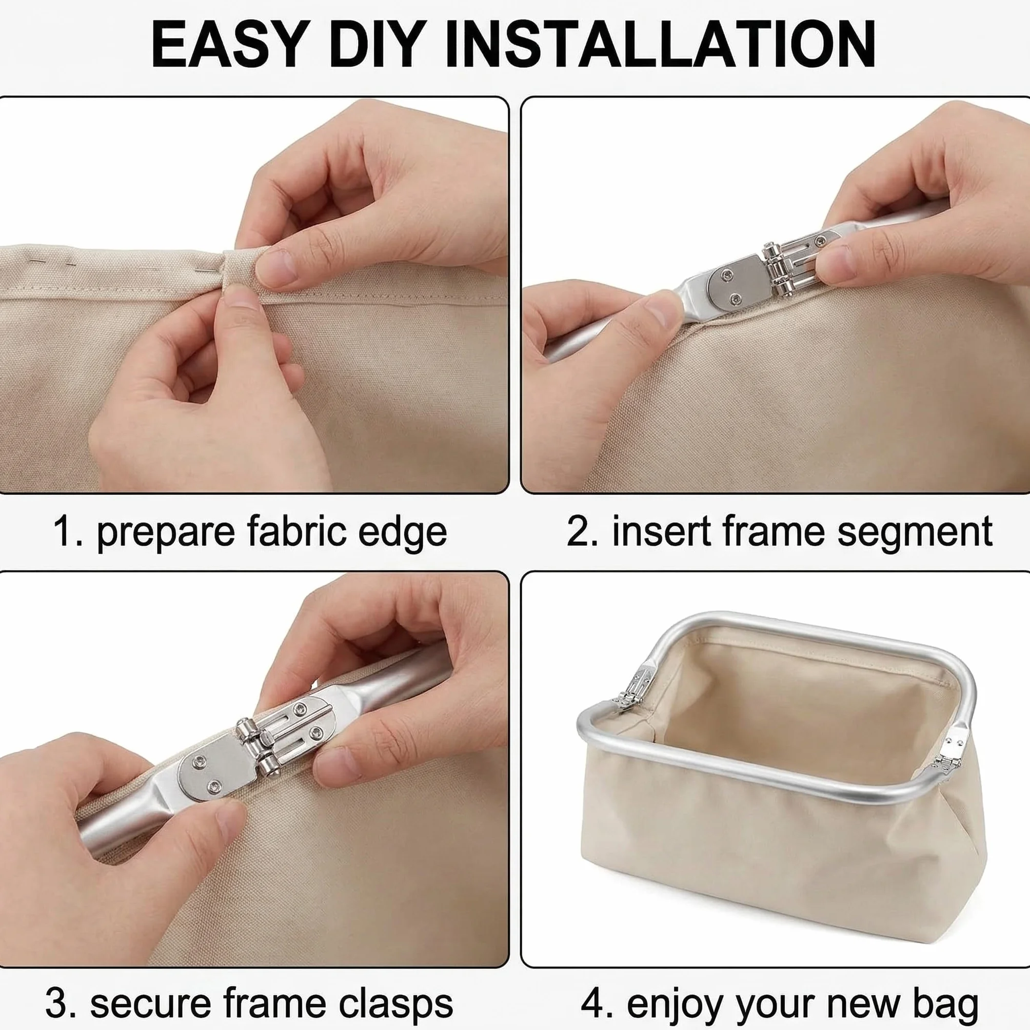 Manici Per Borse Uncinetto 25Cm, Chiusure Per Borse Uncinetto Per Progetti Diy, Accessori