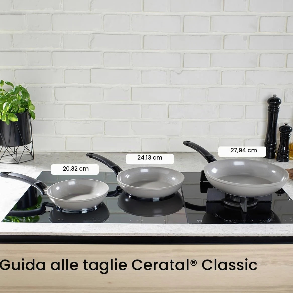 Fissler Ceratal Classic - - Padella in alluminio, rivestimento in ceramica, diametro 28 cm, antiaderente, per cottura a induzione