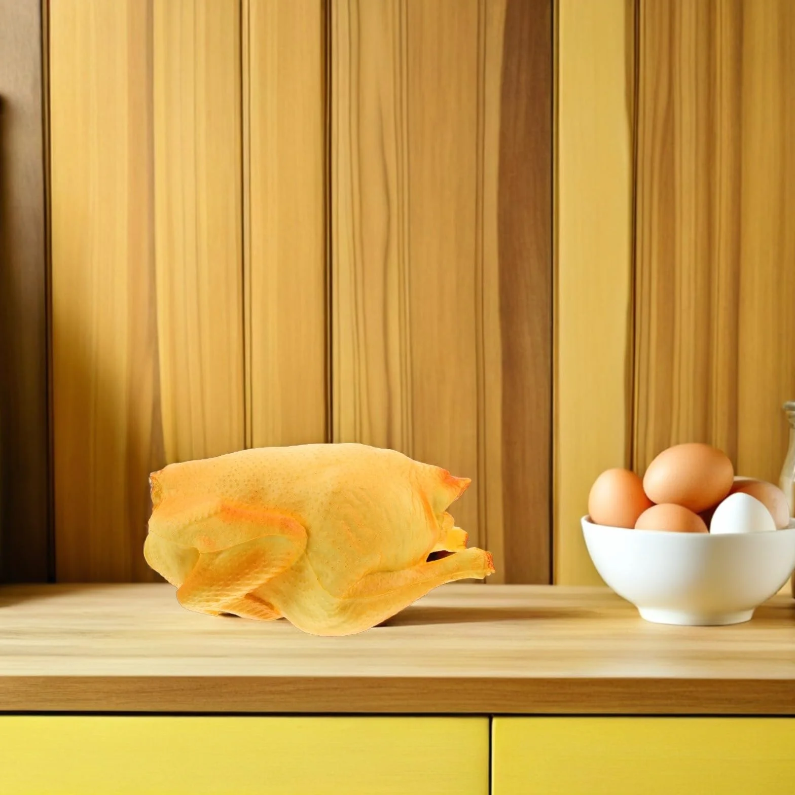 Polli cotti simulati artificiali realistici per decorazione alimentare e esposizione cucina