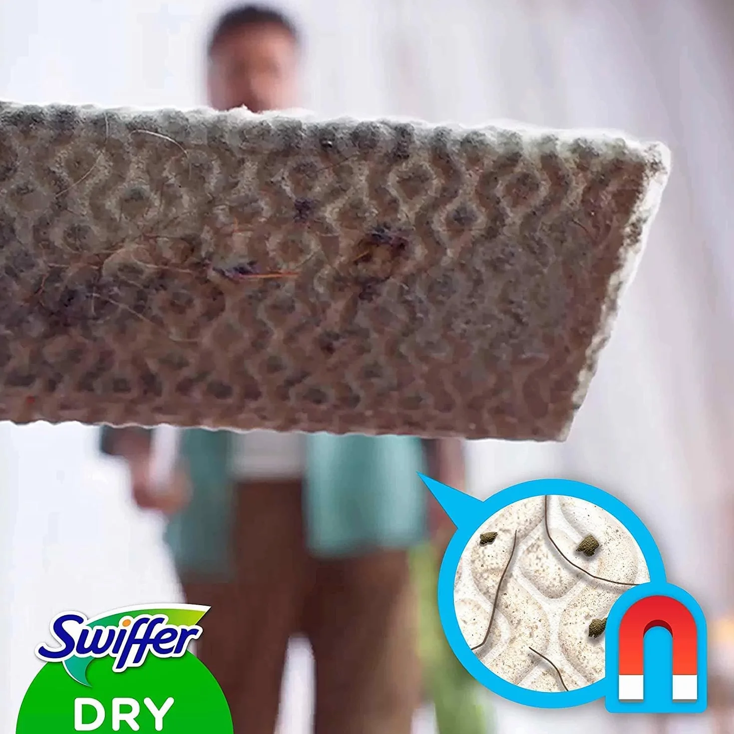 Swiffer Panni Di Ricambio Per Scopa 48 Pezzi, Cattura Polvere Sporco Peli