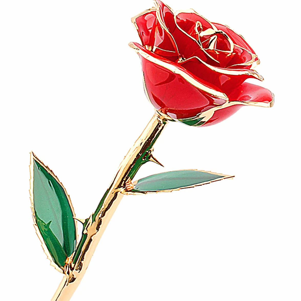 Rosa Oro 24 Carati, Fiore Rosso, Regali di San Amore per L'amica, Compleanno, Natale, Anniversario, Giorno della Decorazione del Fiore, Colore Rosso