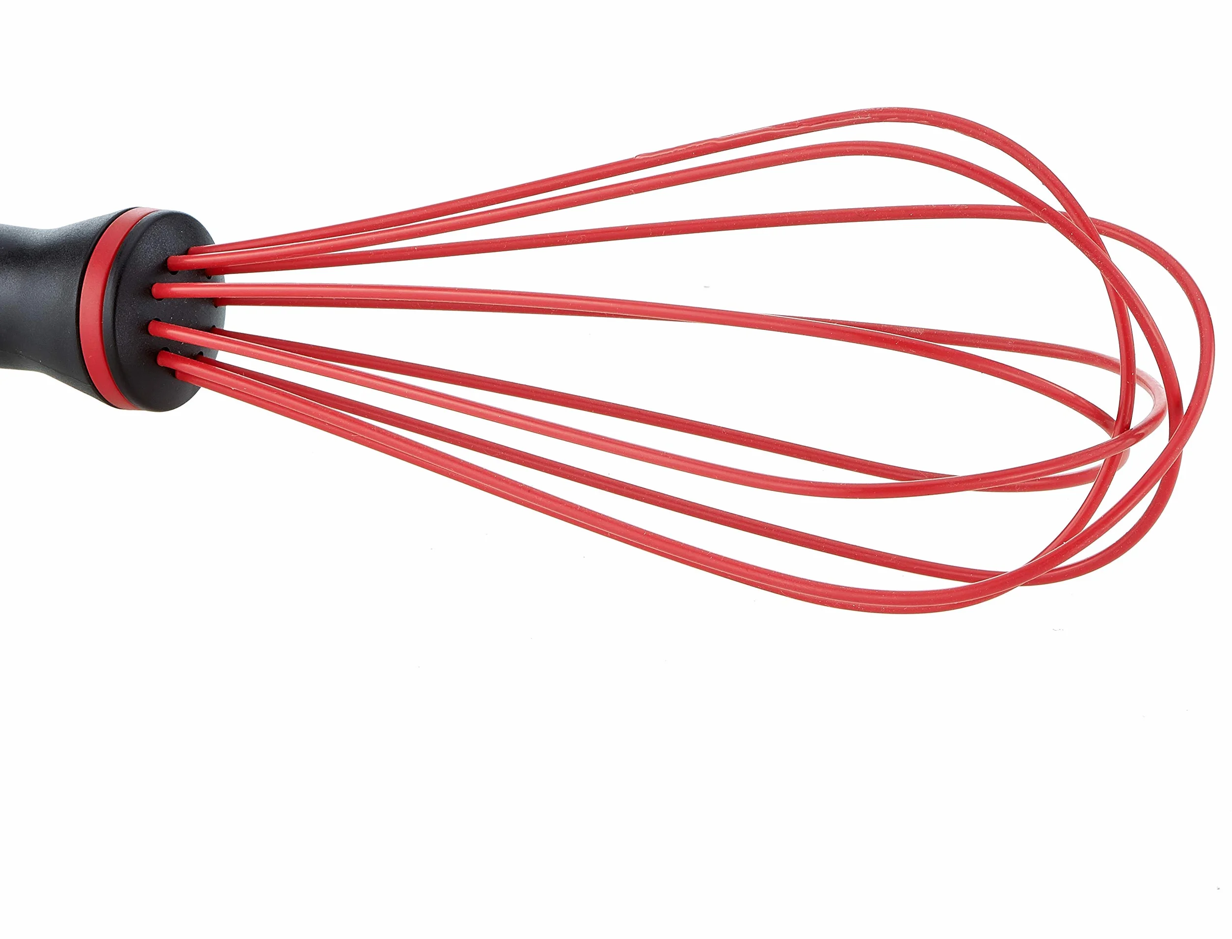 Lagostina Ingenio Smart Frusta da Cucina in Silicone Antigraffio, Impugnatura Ergonomica, Nero e Rosso