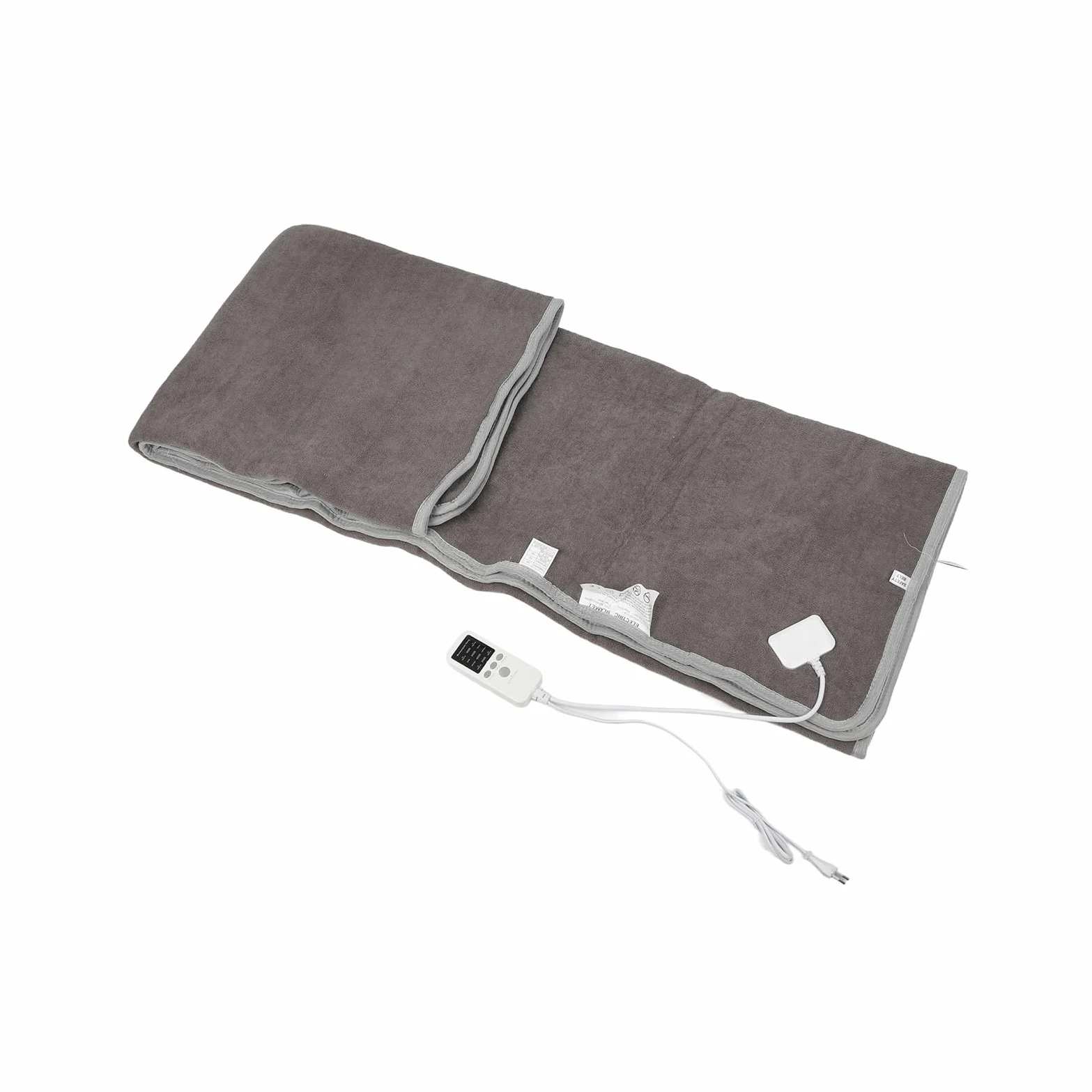 Coperta Elettrica a Riscaldamento Rapido Coperta Calda Grigia per Uso Domestico e in Dormitorio Tessuto a Maglia 60S Riscaldamento Rapido 1 Pezzo (F:180 * 200 cm)