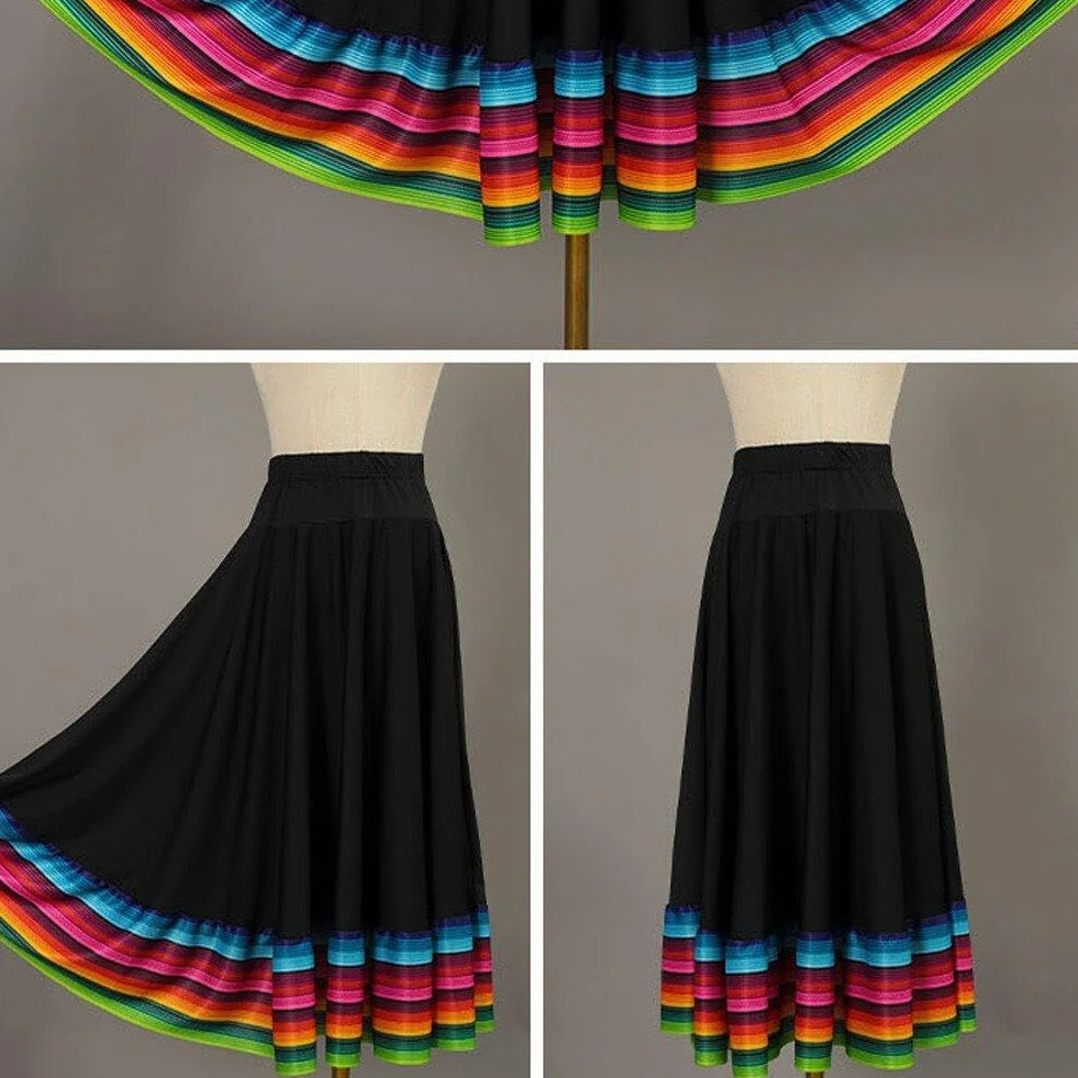 Gonna Flamenco Danza Folcloristica Spagnola Gonna Lunga Colorata Costume Spettacolo