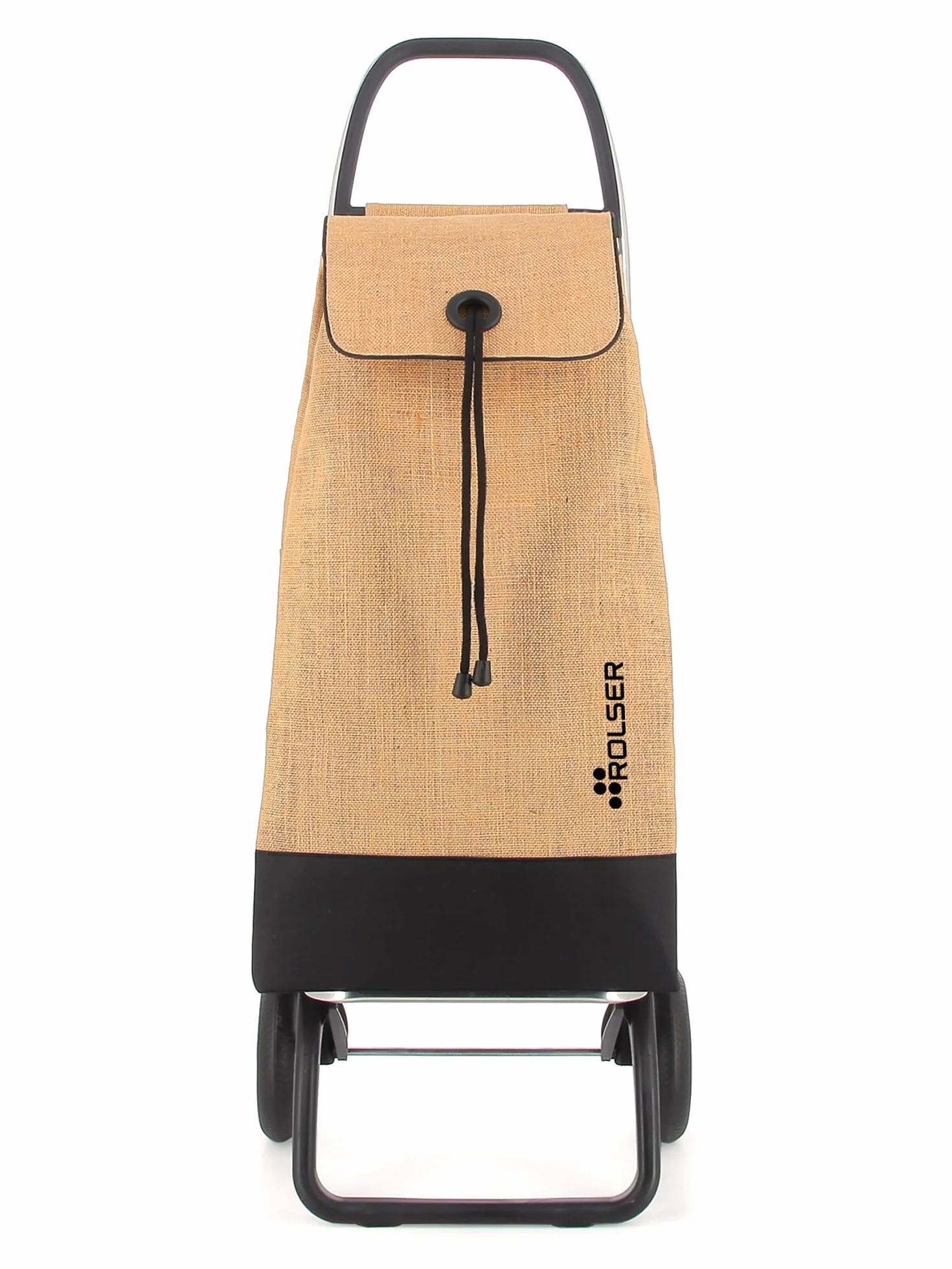 Carrello Portaspesa Rolser I-Max Yute Bi 2 ruote - Natural Nero