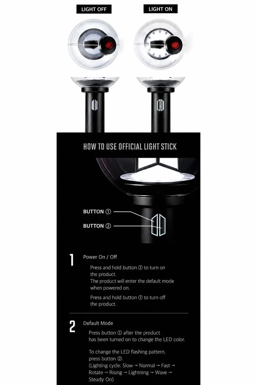 BTS Lightstick Ver.4 Set ufficiale con 7 fotografie